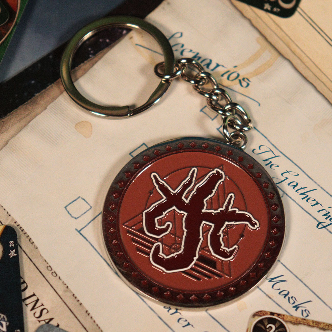 Arkham Horror Spread Doom Key Ring
