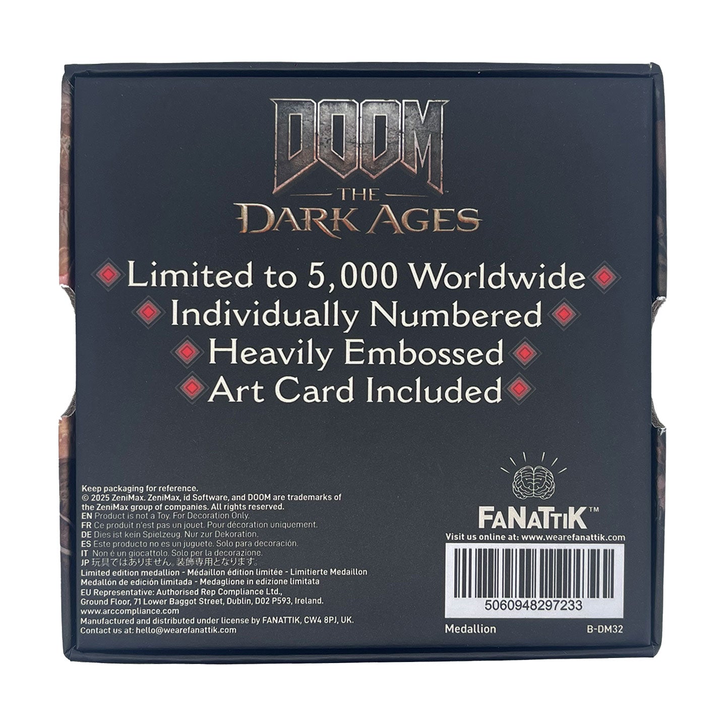DOOM: The Dark Ages Shield Saw Medallion and Art Card