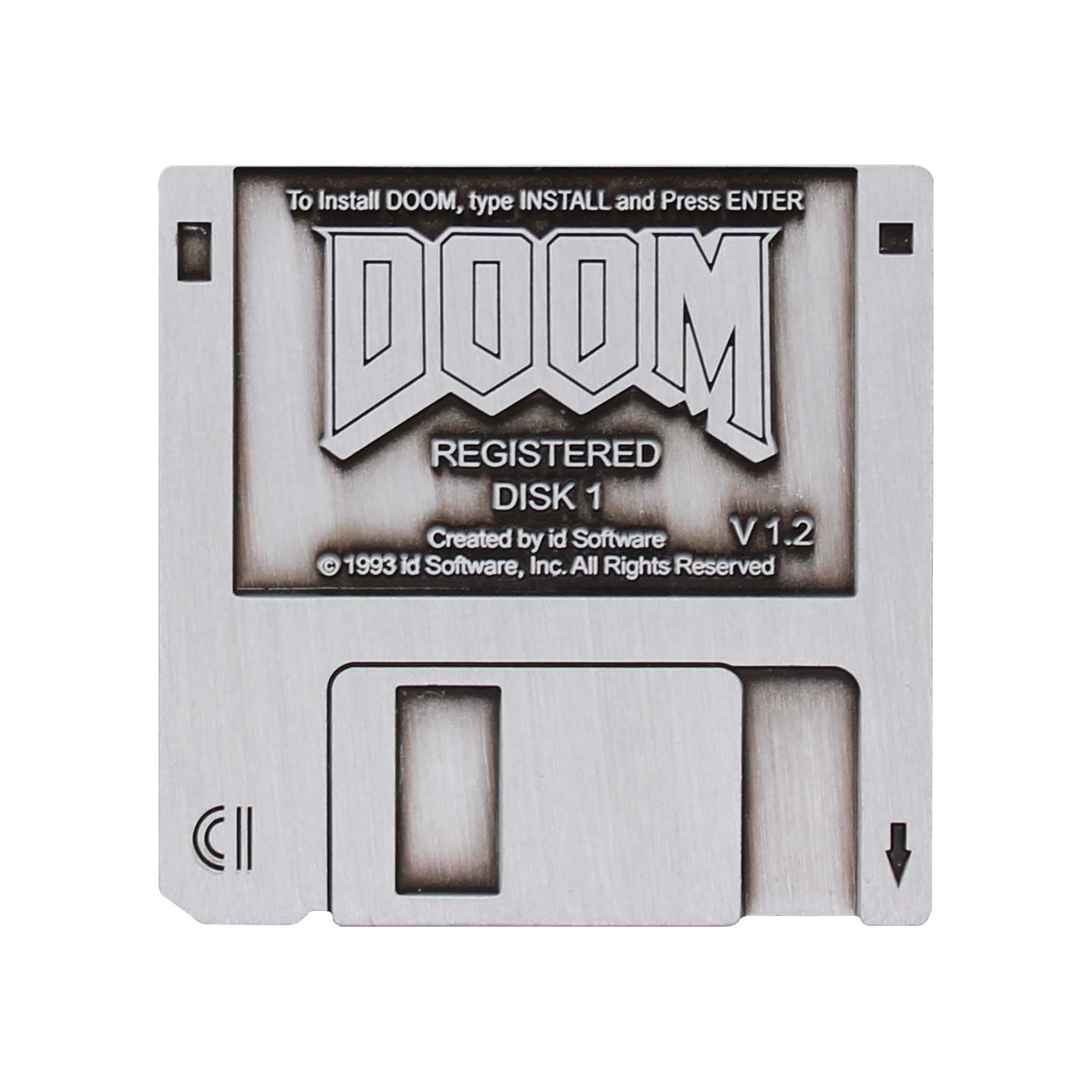 DOOM Floppy Disk Limited Edition Pin Badge