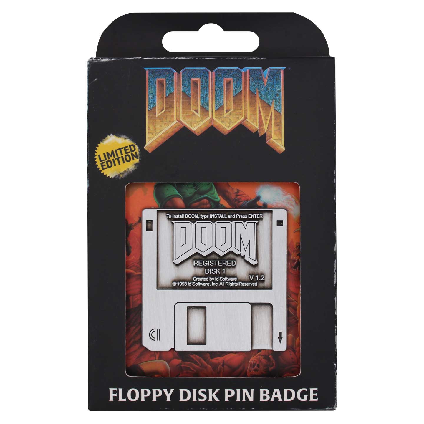 DOOM Floppy Disk Limited Edition Pin Badge