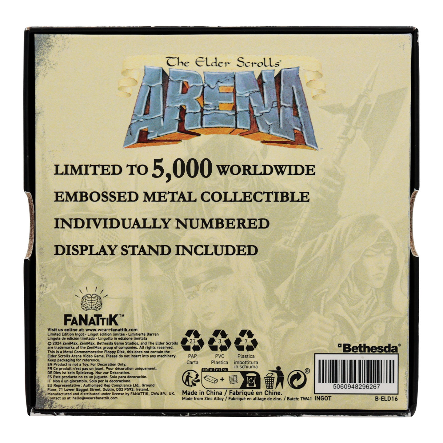 The Elder Scrolls Arena Floppy Disk Replica