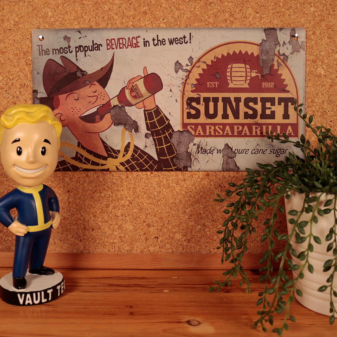 Fallout Sunset Sarsaparilla Tin Sign