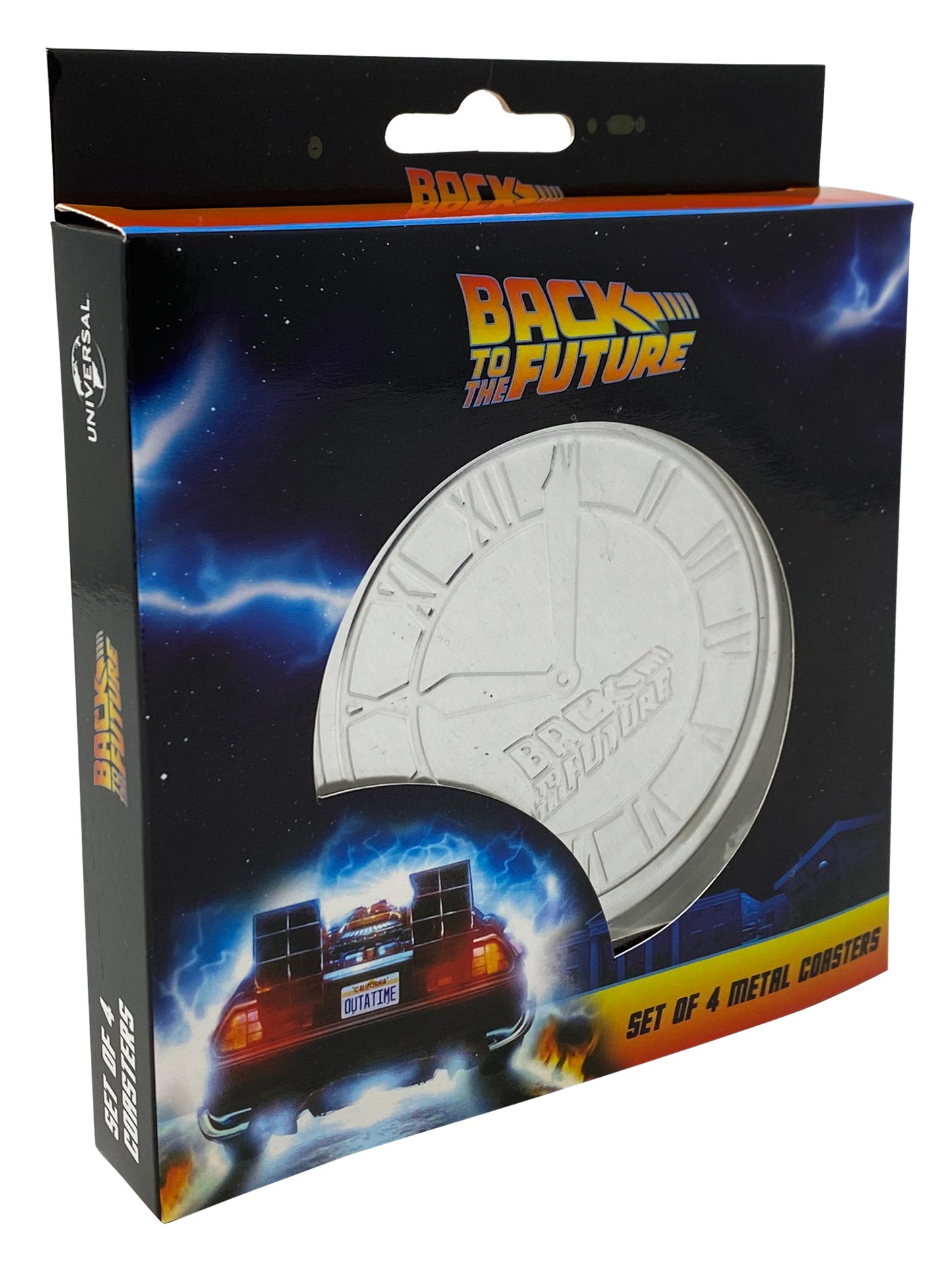 Back to the Future Set of 4 Embossed Metal Coasters