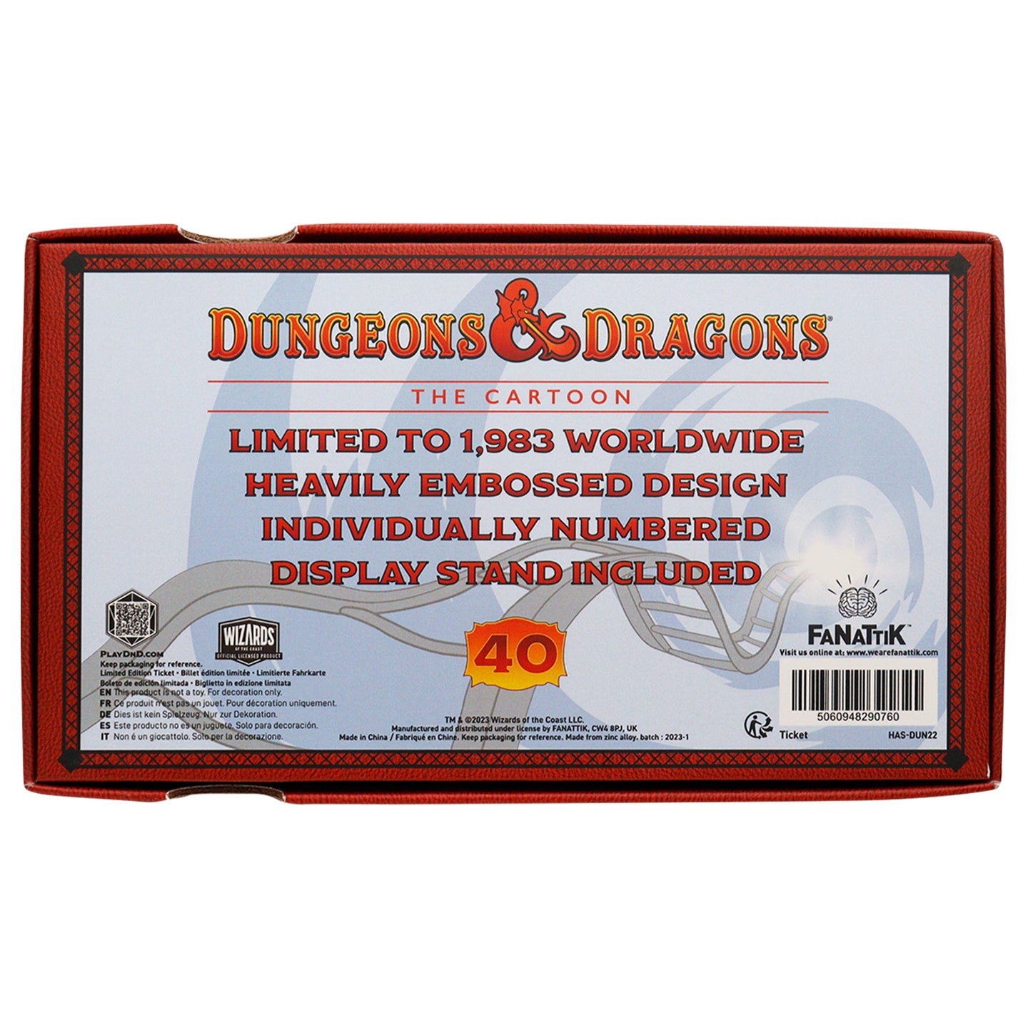 Dungeons & Dragons: The Cartoon 40th Anniversary Rollercoaster Ticket