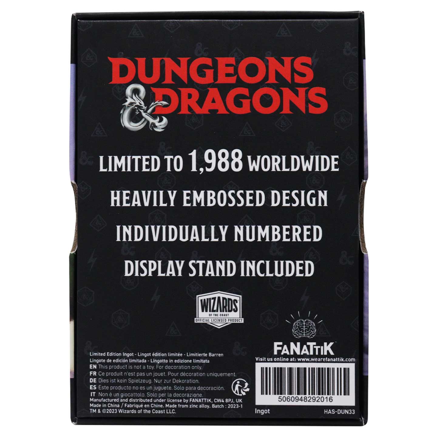 Dungeons & Dragons Limited Edition Legend of Drizzt 35th Anniversary Ingot