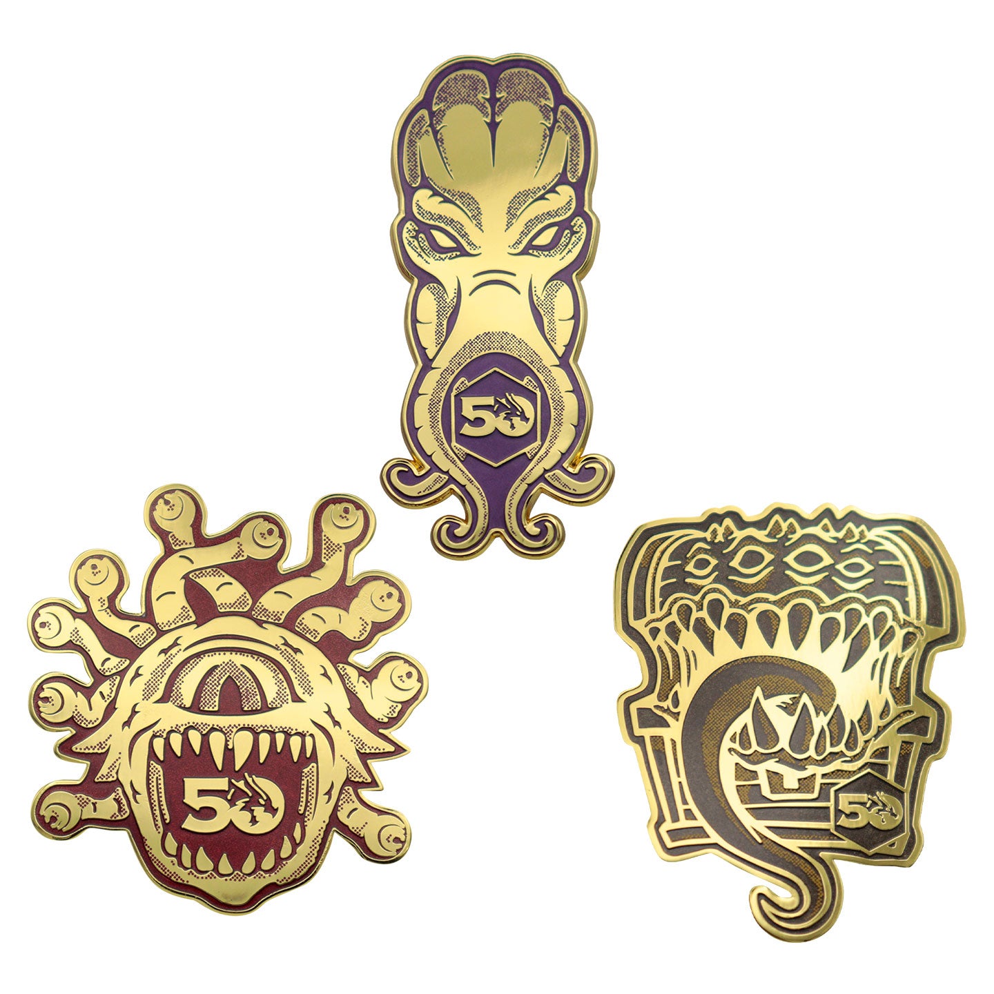 Dungeons & Dragons 50th Anniversary Set of 3 Pin Badges