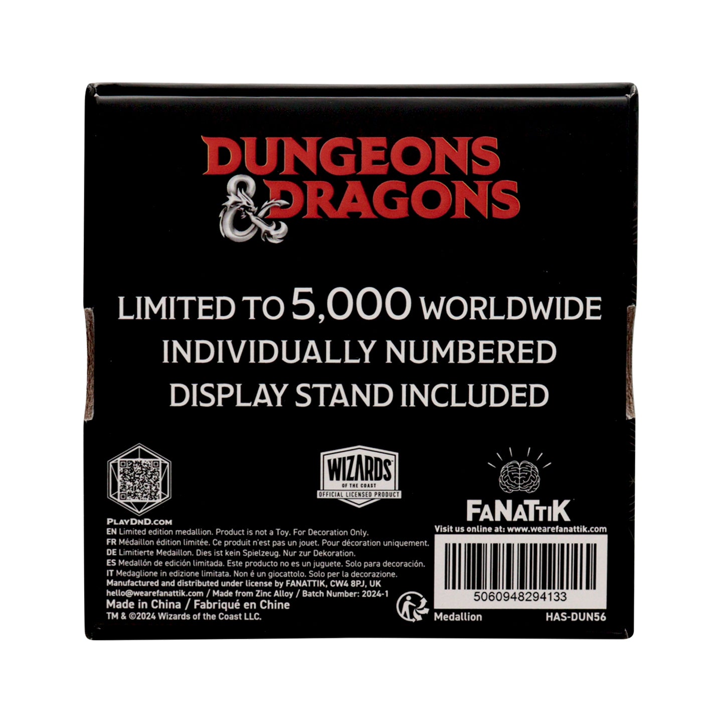 Dungeons & Dragons Limited Edition D20 Metal Medallion