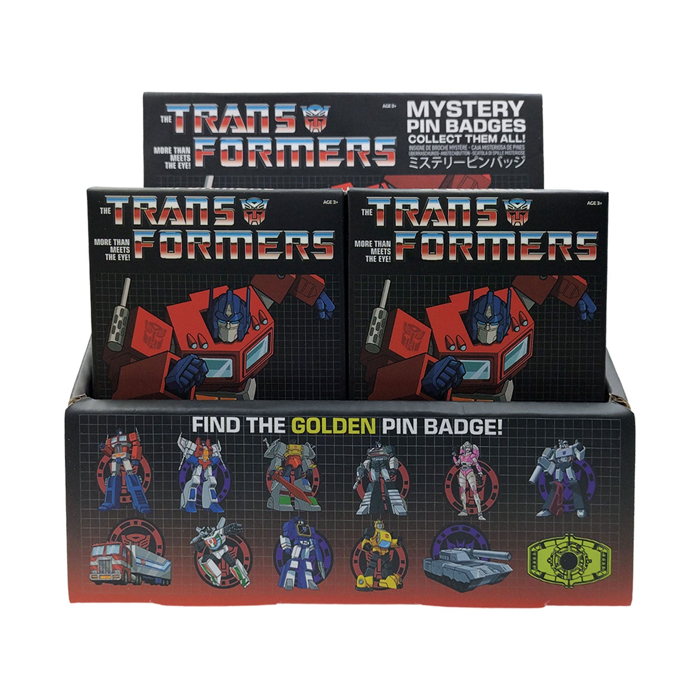 Transformers Mystery Pin Badge CDU Containing 12 Blind Boxes