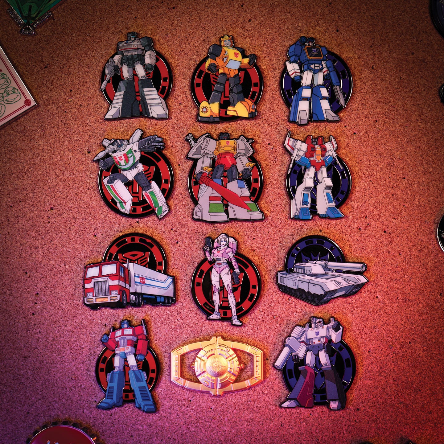 Transformers Mystery Pin Badge CDU Containing 12 Blind Boxes