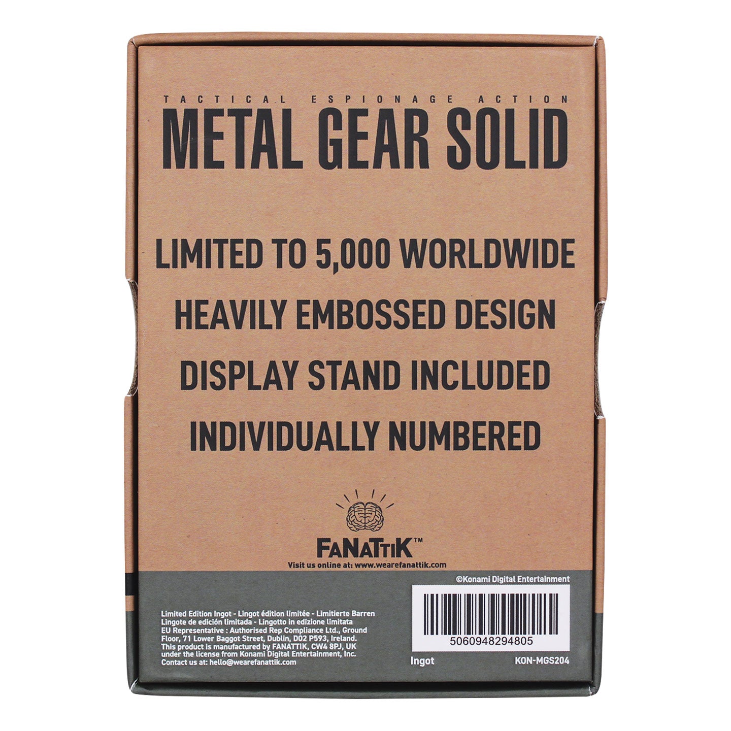 Metal Gear Solid 2 Solid Snake Ingot