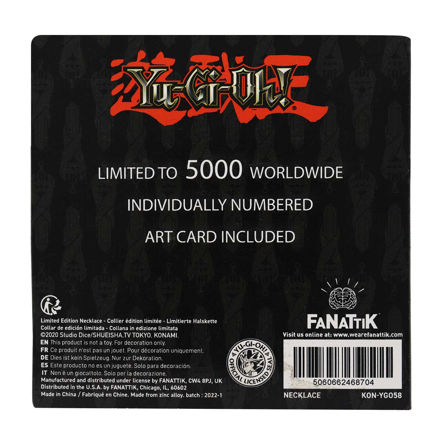 Yu-Gi-Oh! Limited Edition Replica Yuya's Pendant Necklace