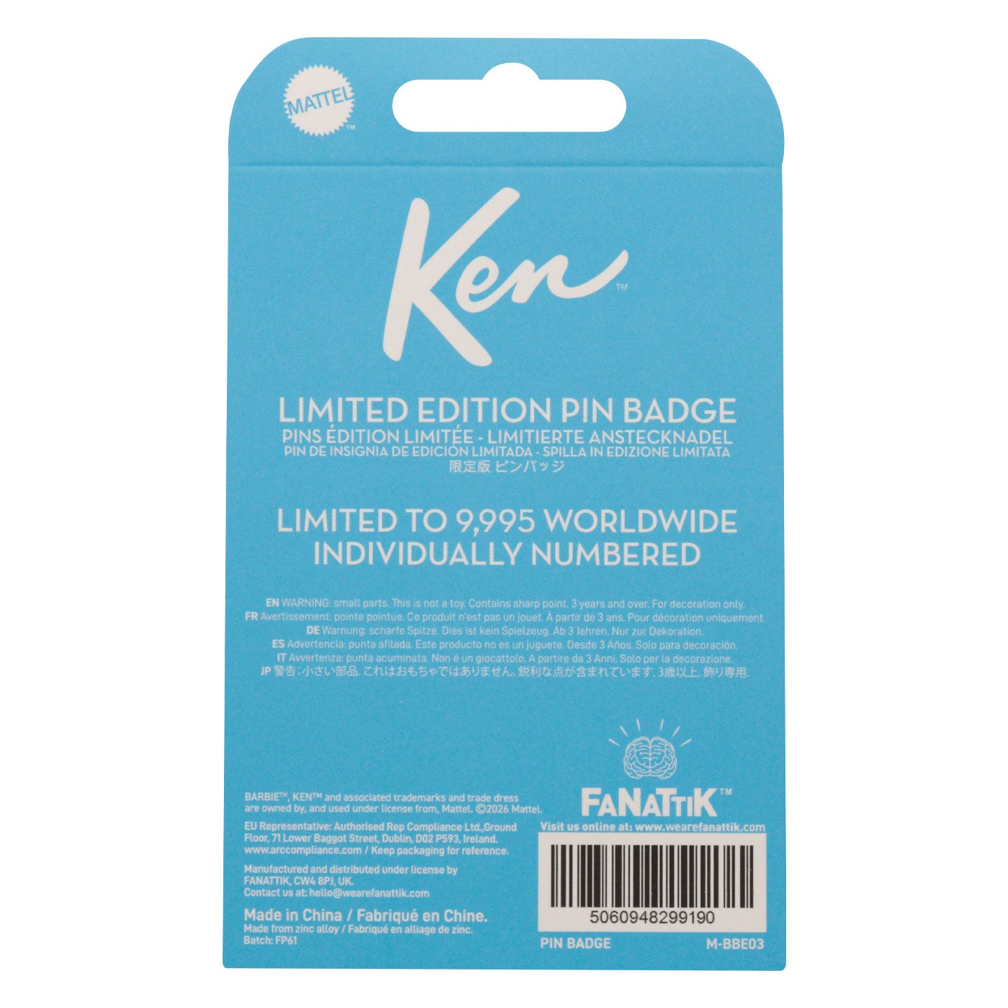 Barbie™ - Limited Edition Ken™ Pin Badge