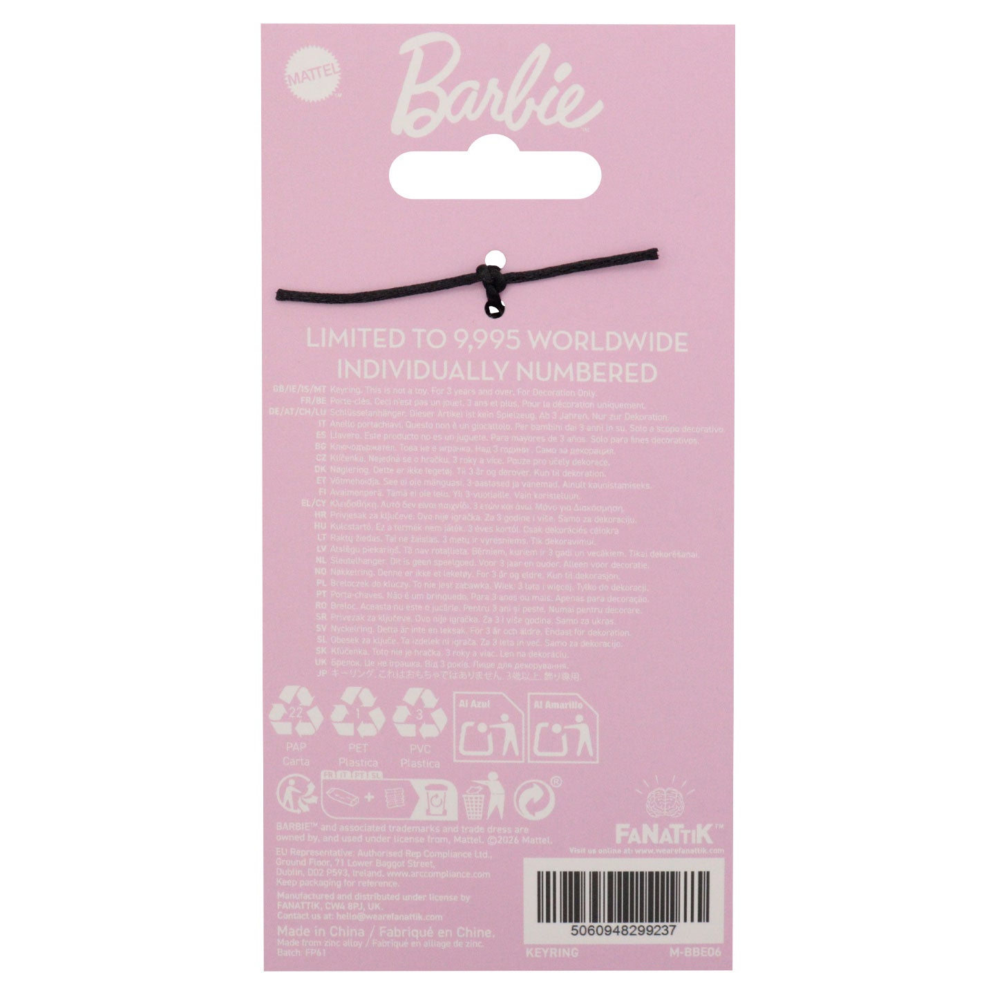Barbie™ - Limited Edition License Plate Keyring