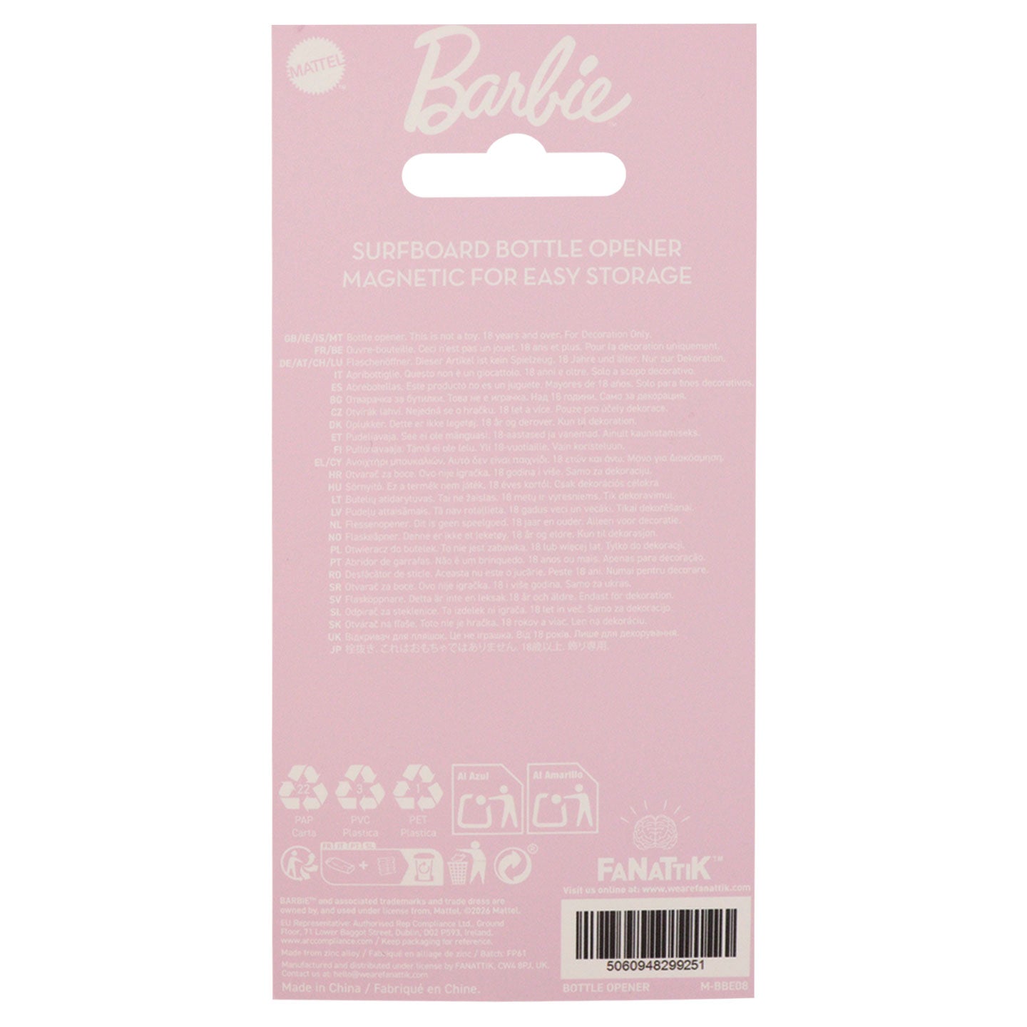 Barbie™ - Surfboard Magnetic Bottle Opener