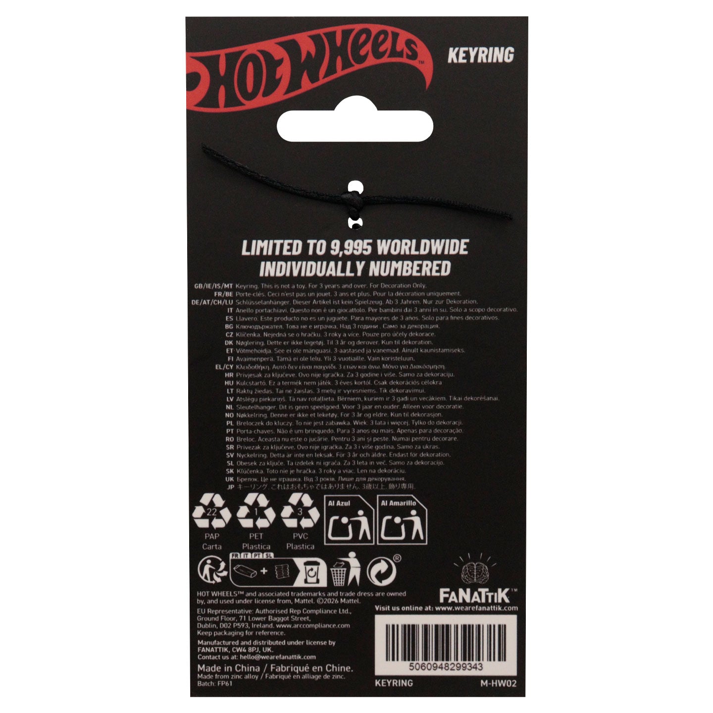 Hot Wheels™ - Limited Edition Race 'Em Collect 'Em Keyring