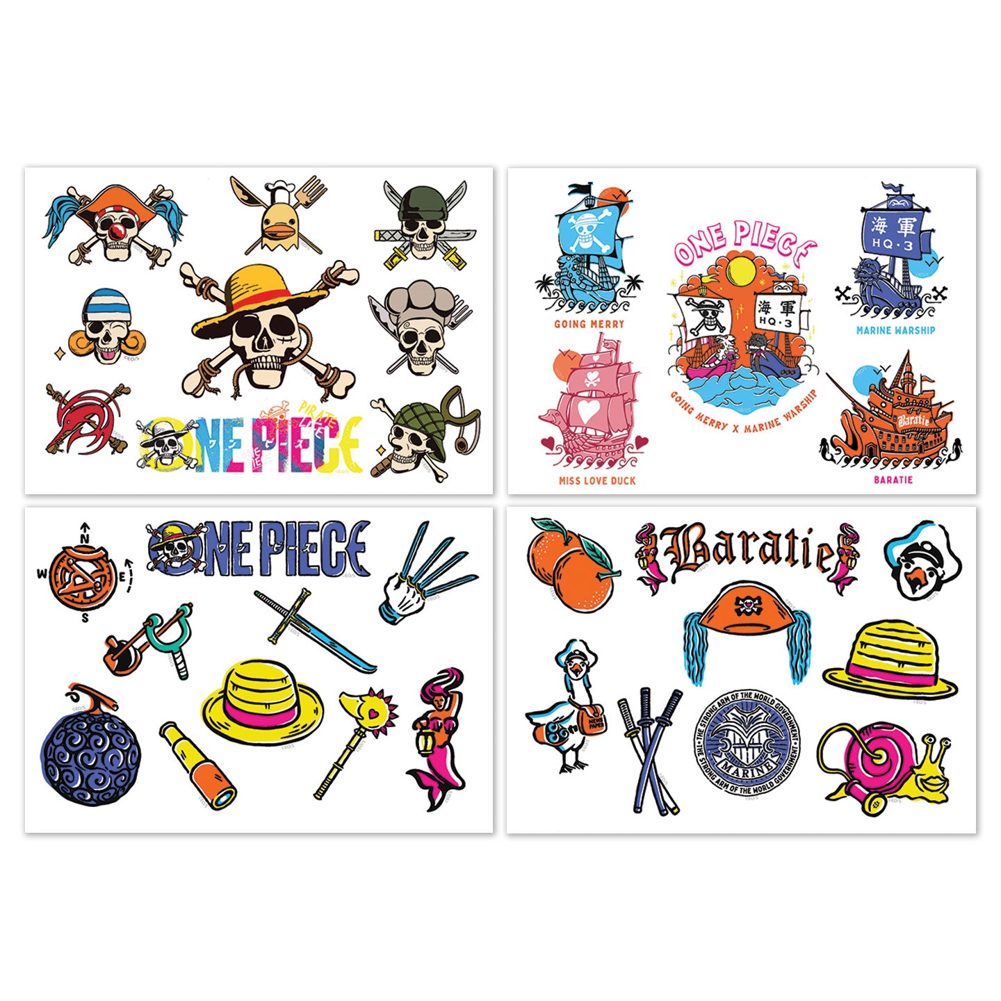 One Piece Tech Decal Stickers