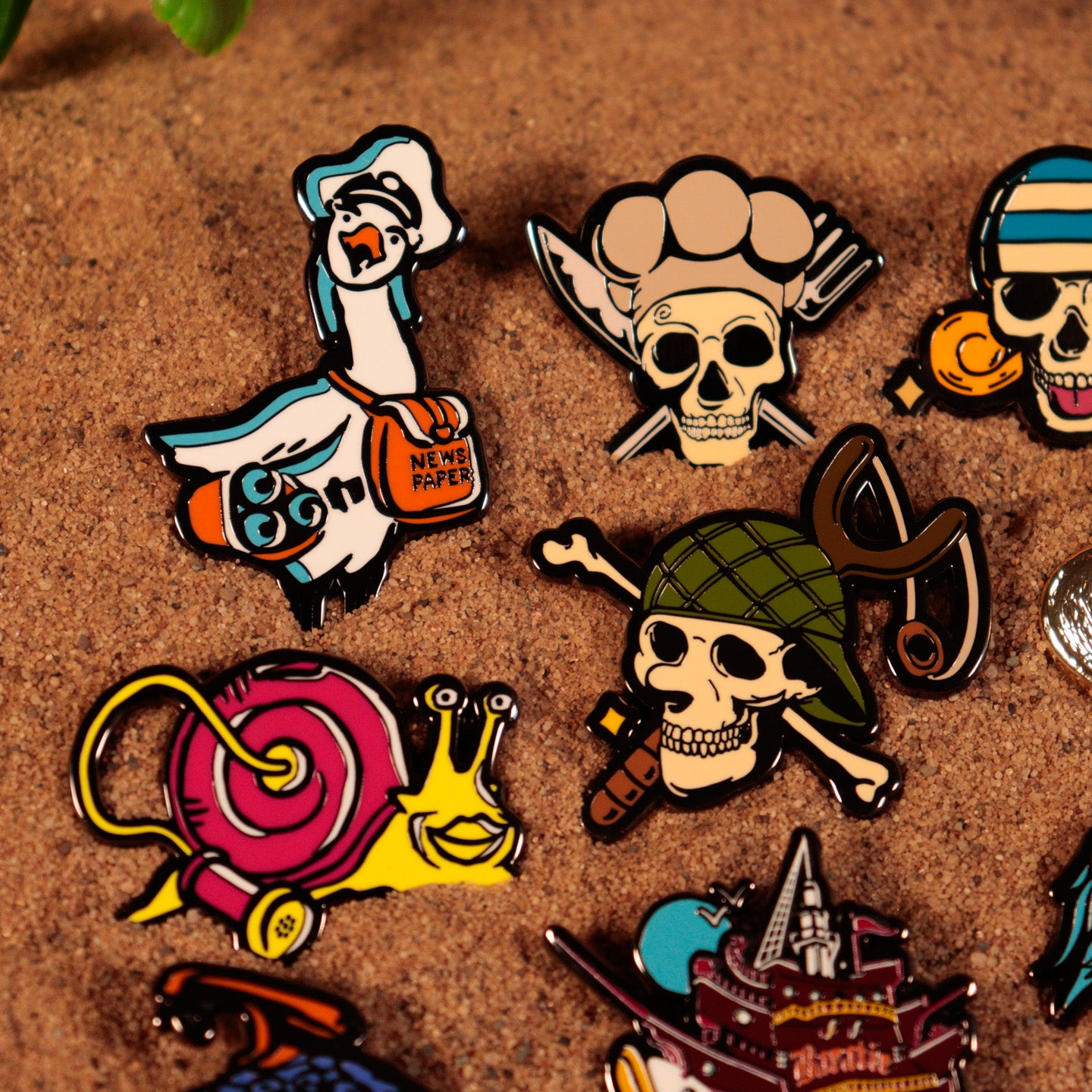One Piece Mystery Pin Badge CDU Containing 12 Blind Boxes
