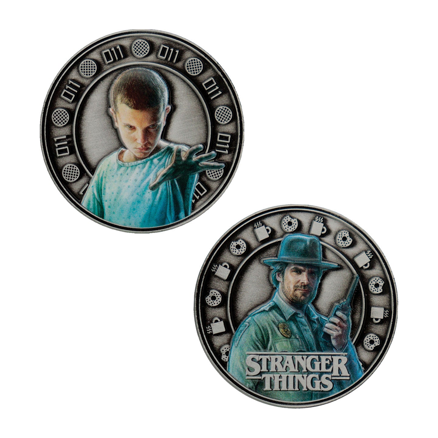 Stranger Things Eleven and Hopper Collectible Coin