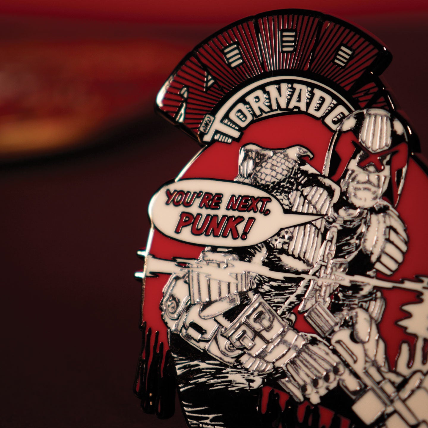 2000 AD Judge Dredd You’re Next Punk Pin Badge