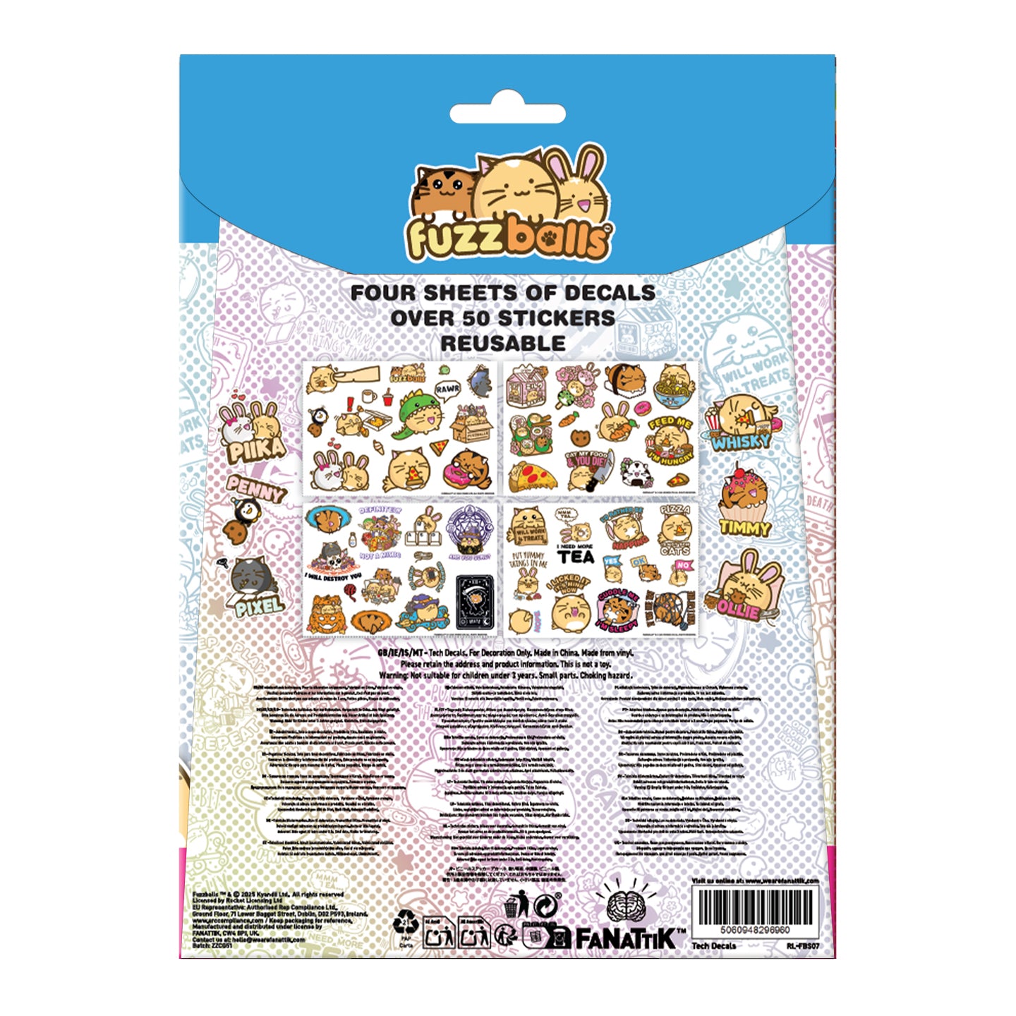 Fuzzballs Set of Tech Decal Stickers