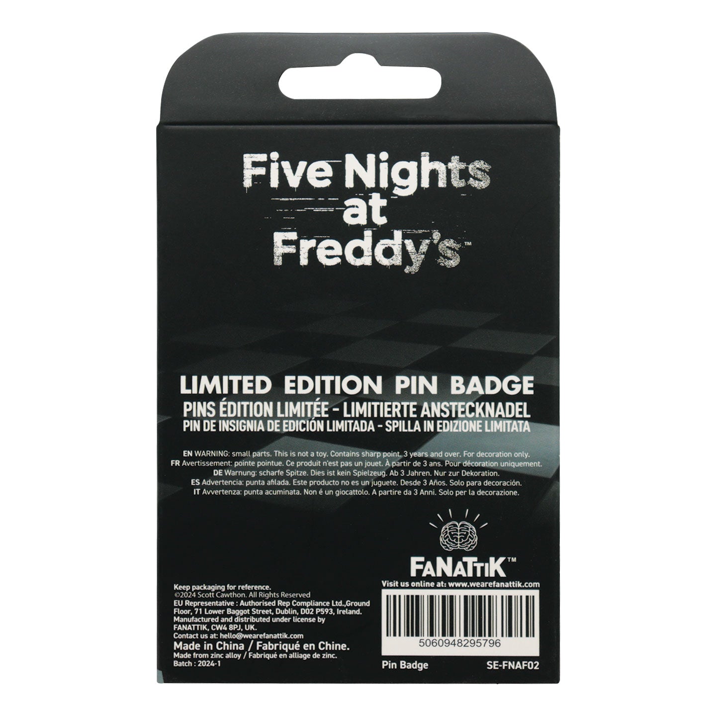 Five Nights at Freddy's Fazbear Entertainment Pin Badge