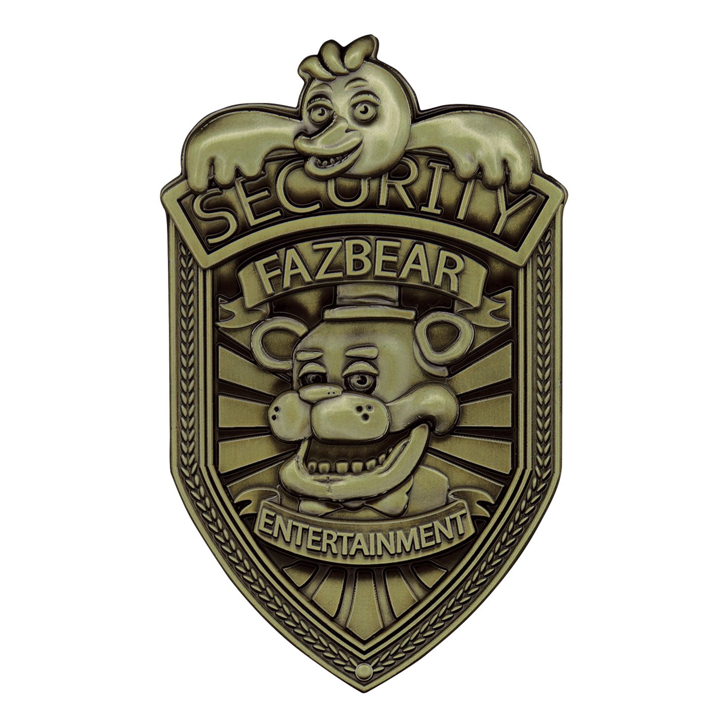 Five Nights at Freddy's Replica Security Badge – Antique Brass