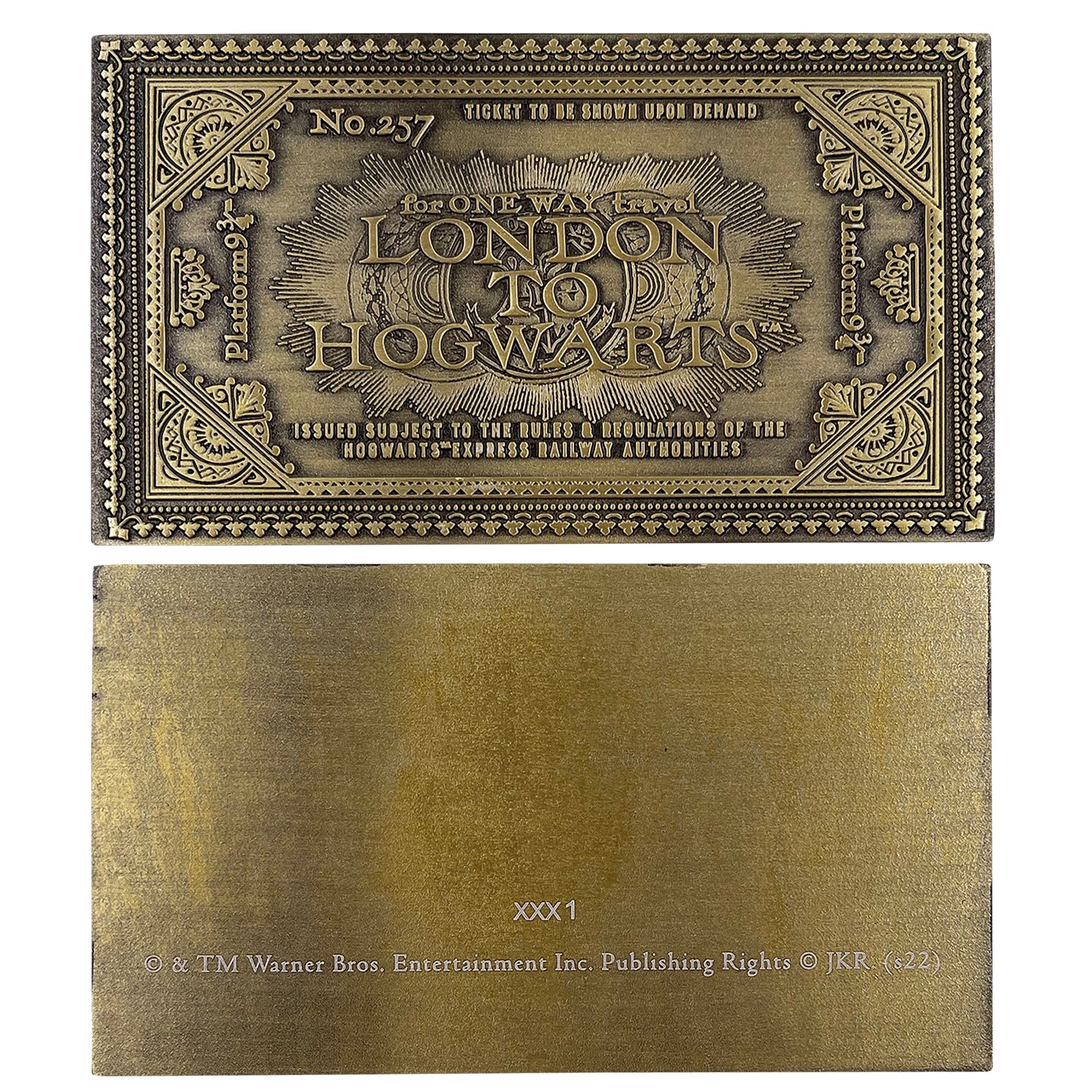 Harry Potter Limited Edition Replica Hogwarts Express Train Ticket