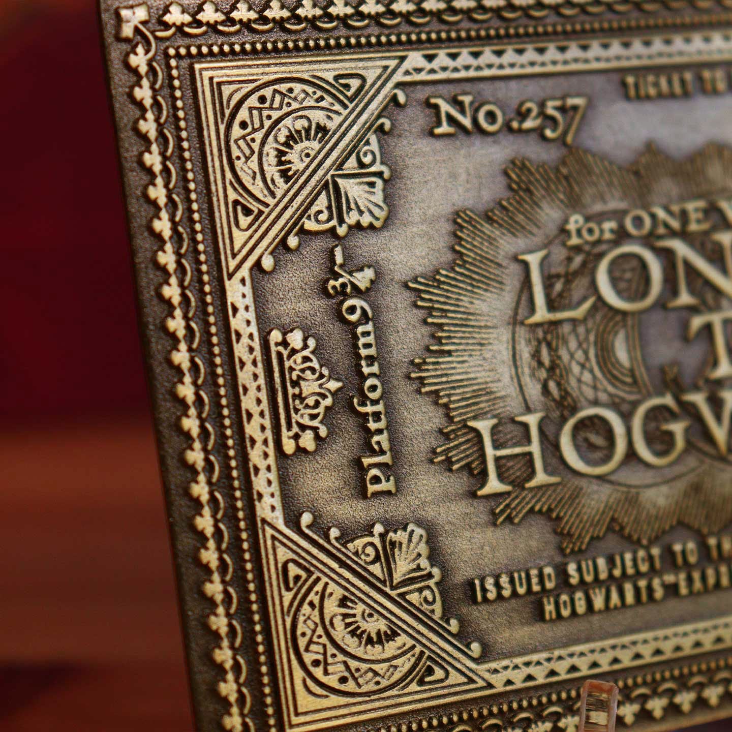 Harry Potter Limited Edition Replica Hogwarts Express Train Ticket