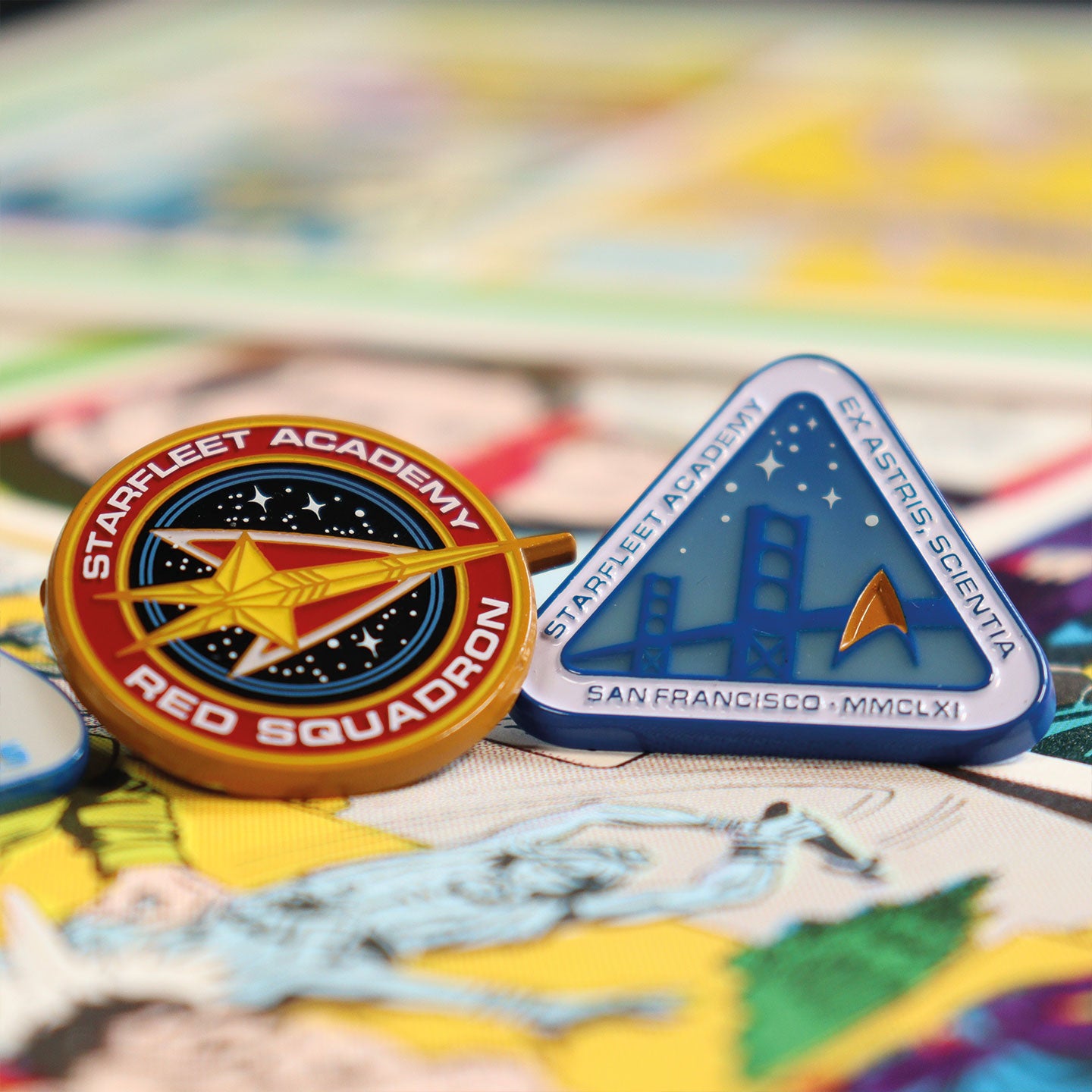 Star Trek Limited Edition Starfleet Academy Triple Pin Badge Set