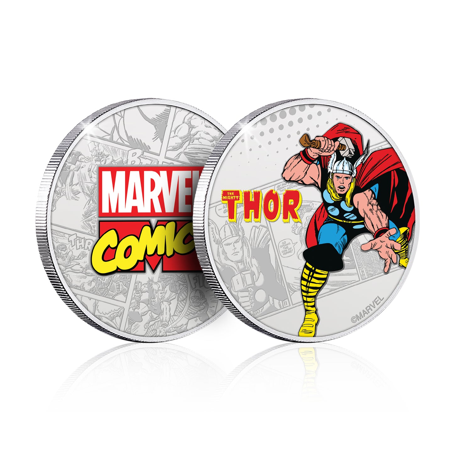 Marvel Limited Edition .999 Silver Plated Thor Collectible Coin