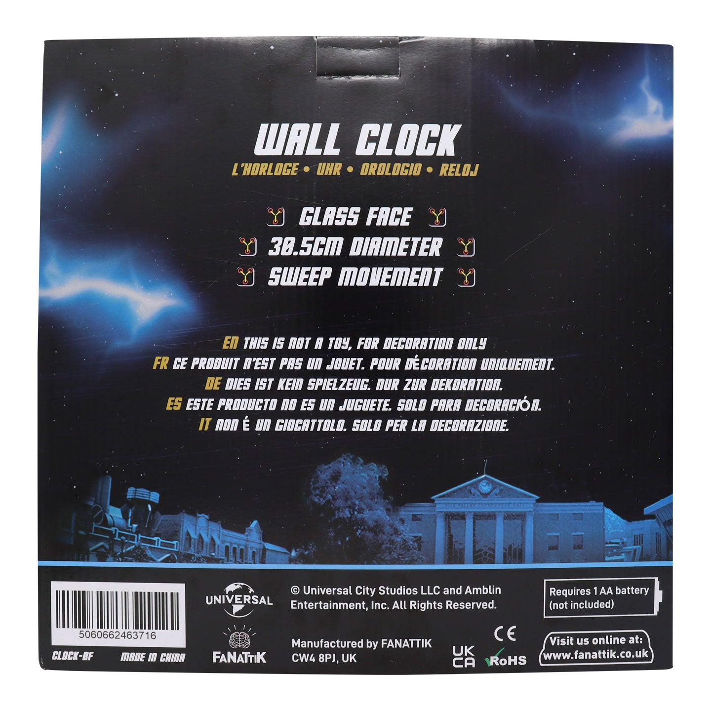Back To The Future Hill Valley Clcok Tower Wall Clock
