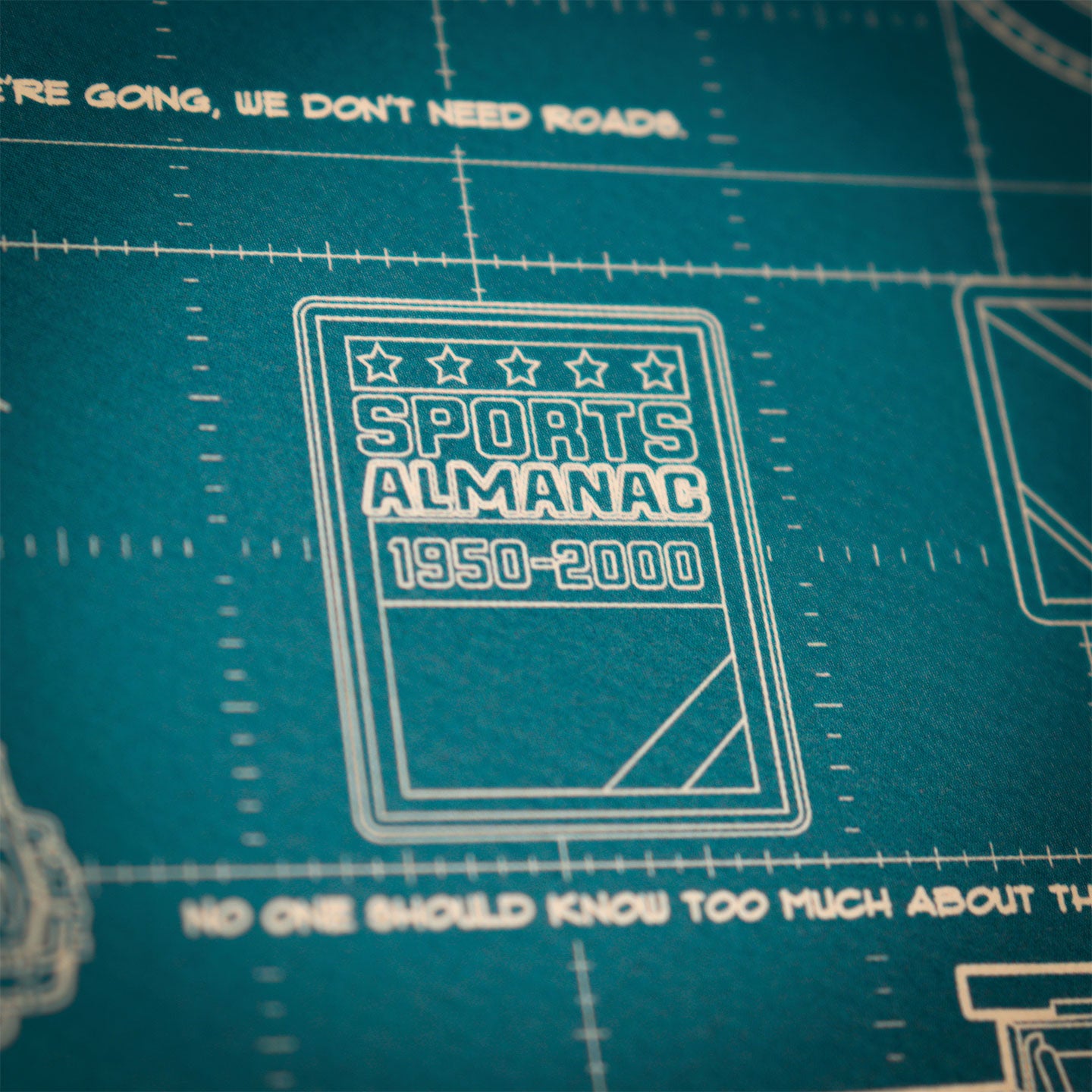 Back to the Future Time Machine Blueprint A3 Art Print