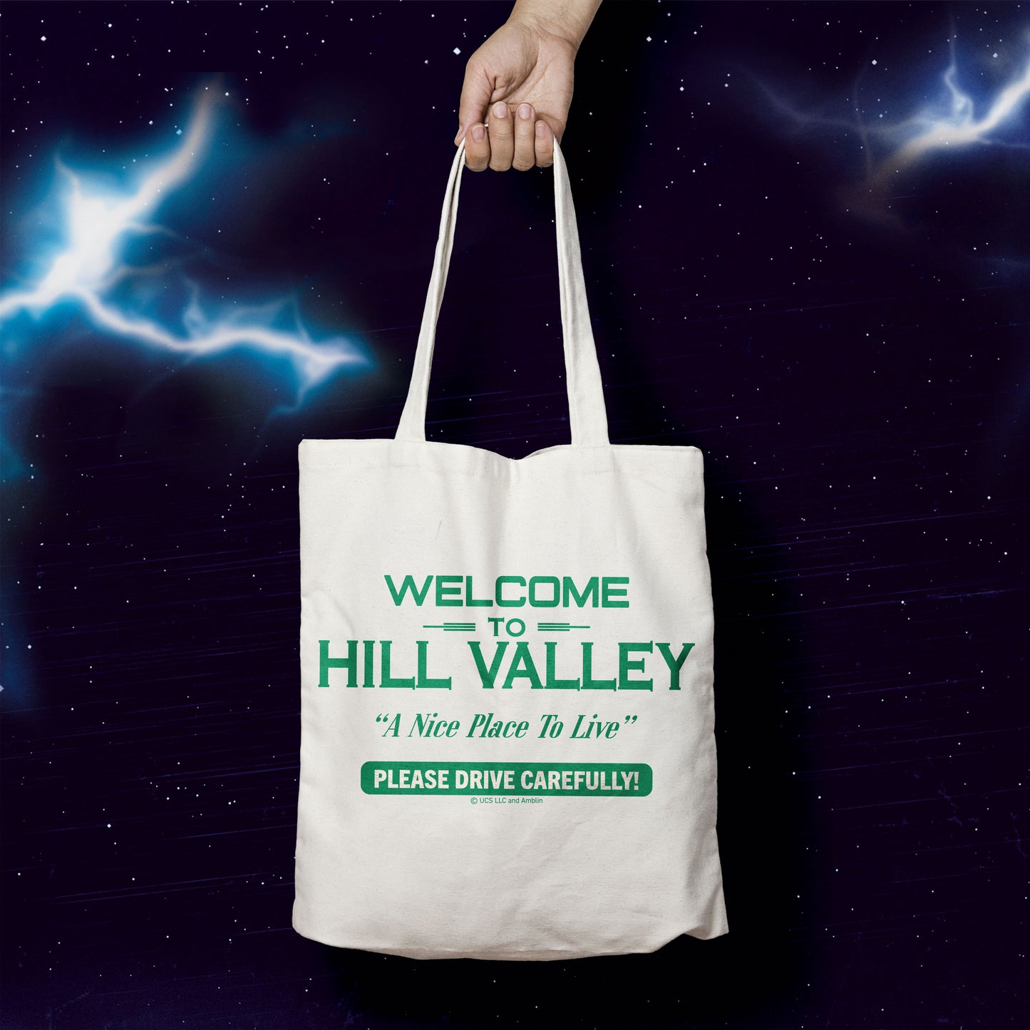 Back the Future Hill Valley Tote Bag