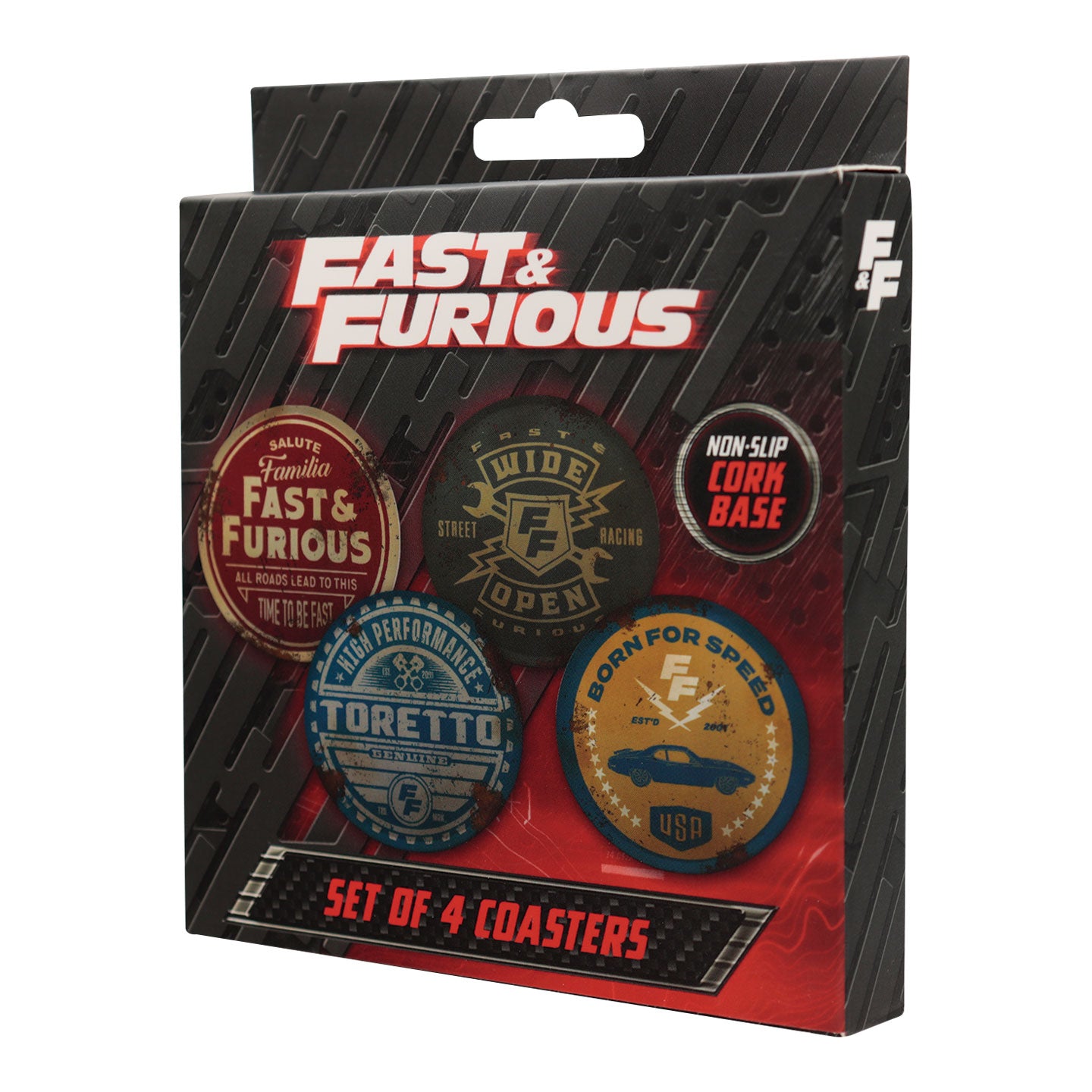 Fast & Furious Set of 4 Vintage Style Coasters