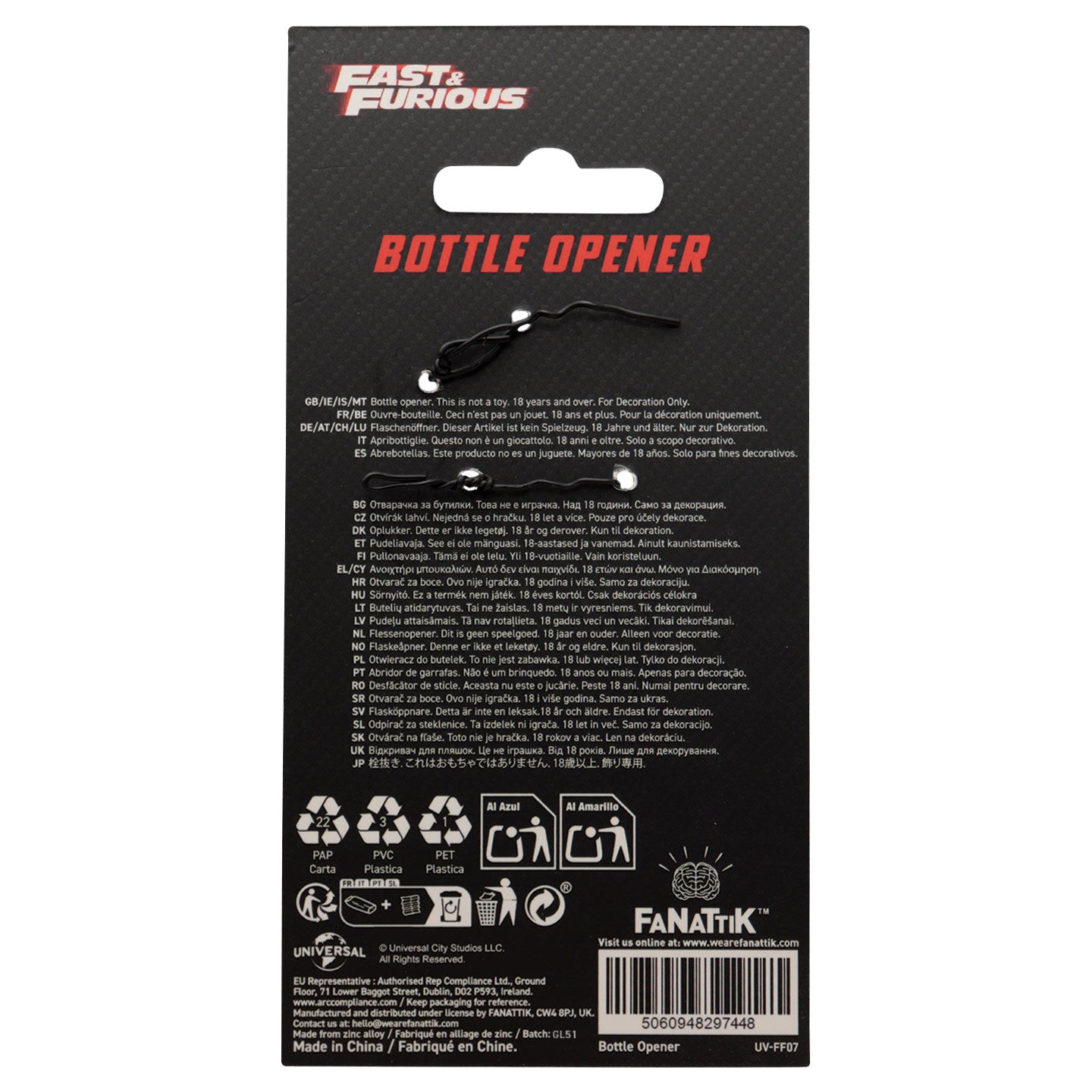 Fast & Furious Magnetic Wrench Bottle Opener