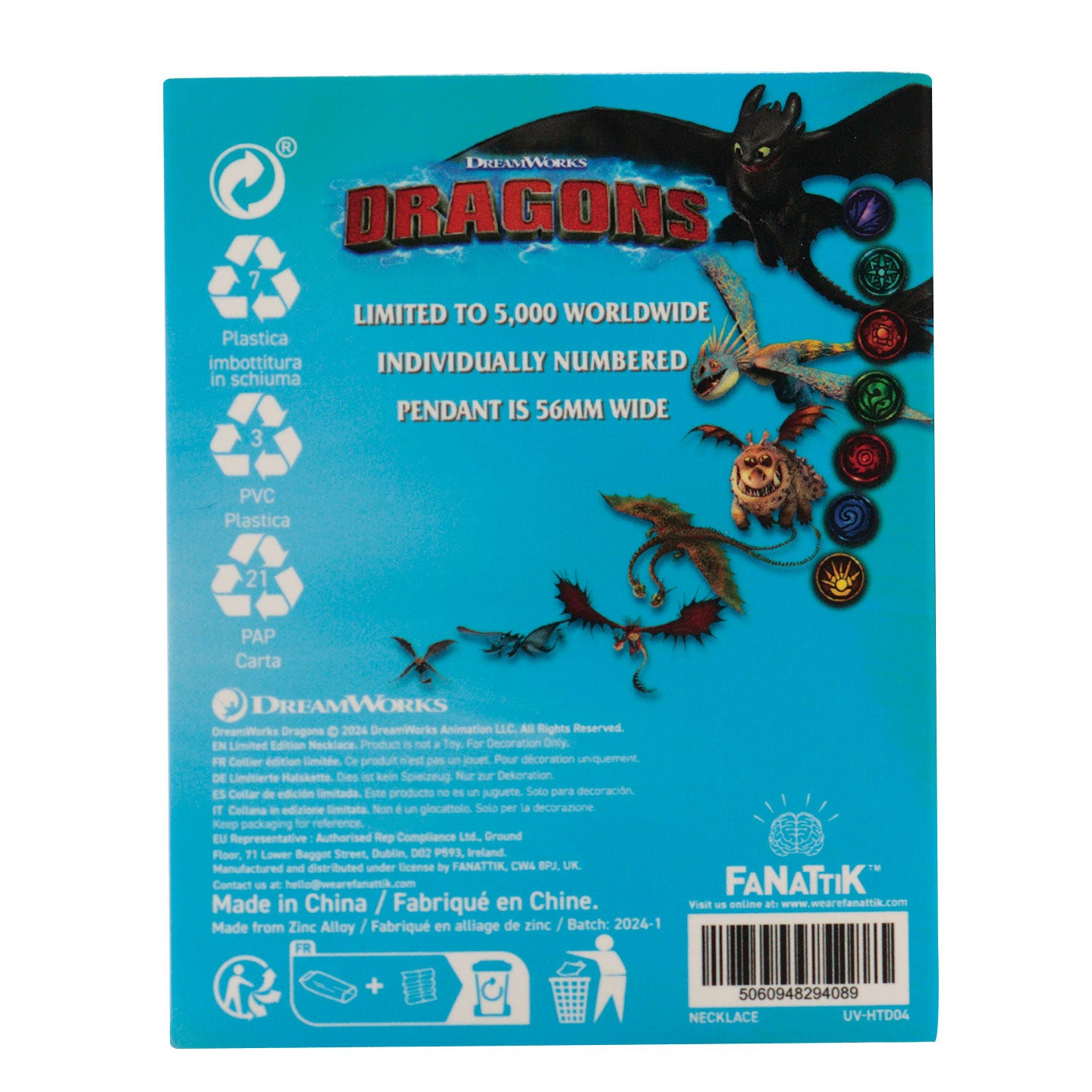 How to Train Your Dragon Limited Edition Toothless Necklace