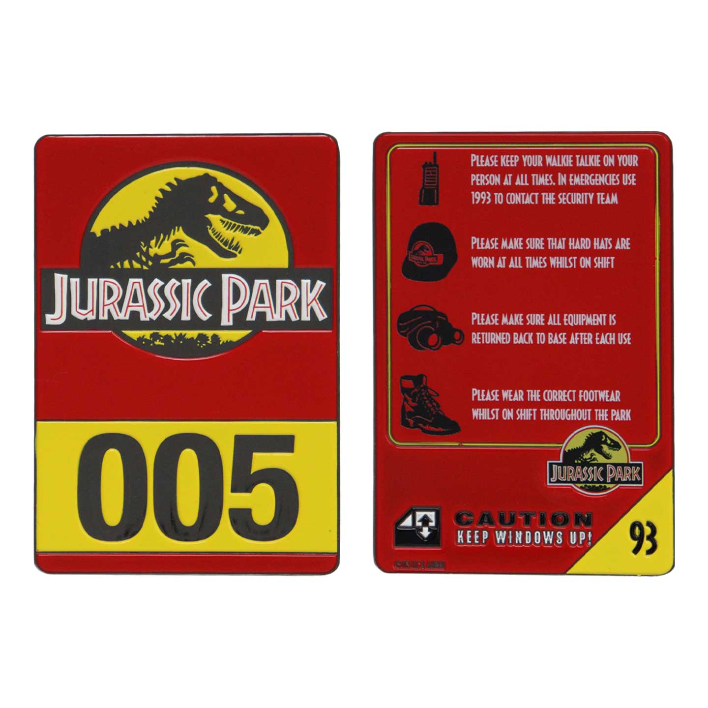 Jurassic Park Limited Edition 30th Anniversary Vehicle I.D Ingot