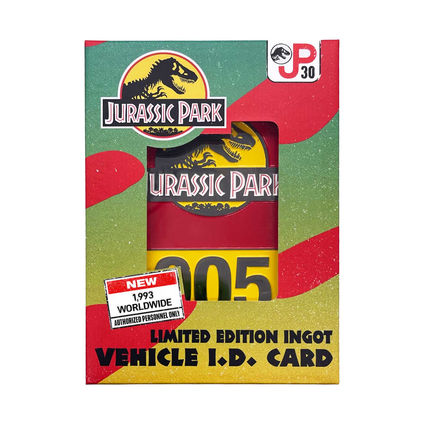 Jurassic Park Limited Edition 30th Anniversary Vehicle I.D Ingot