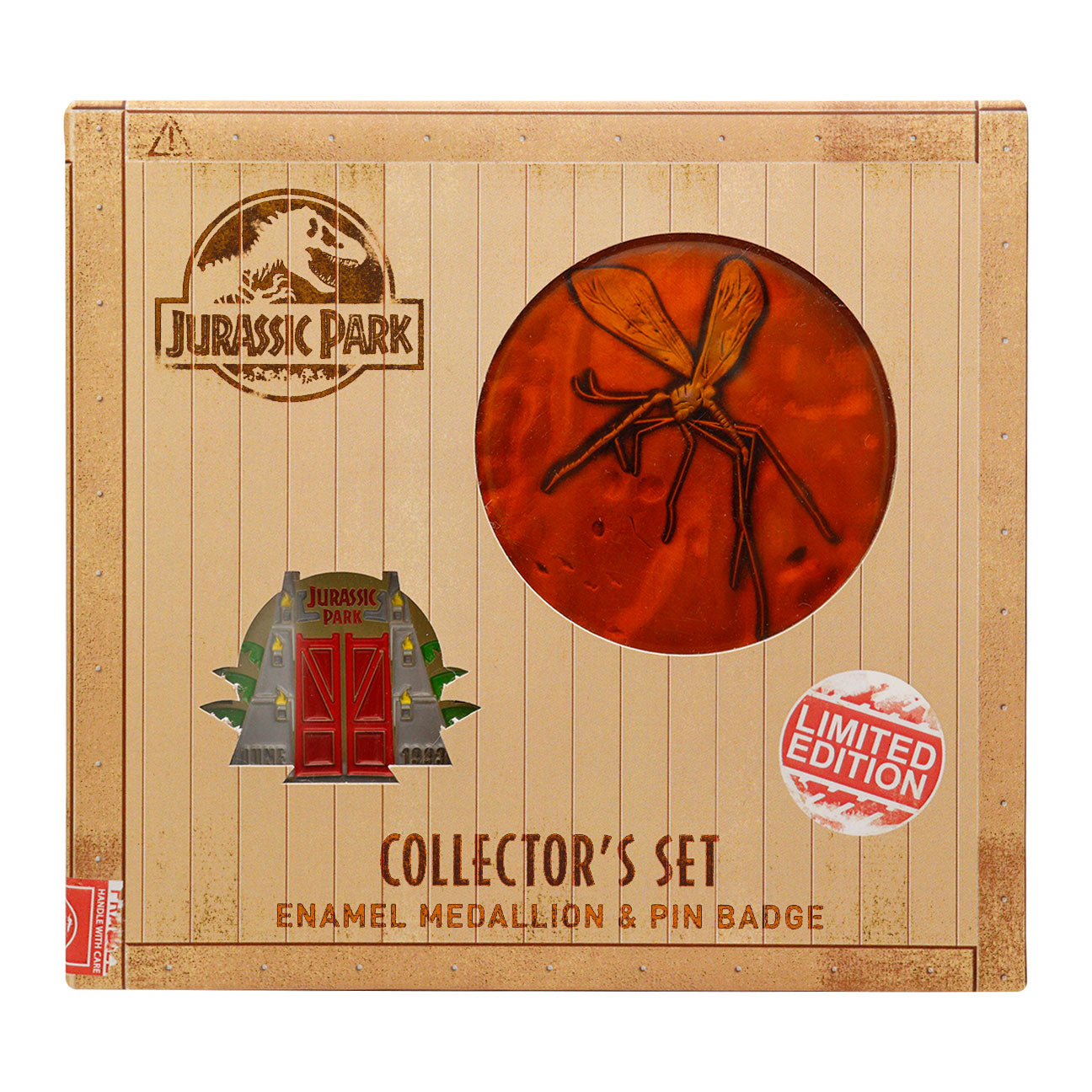 Jurassic Park Medallion and Pin Collector's Set