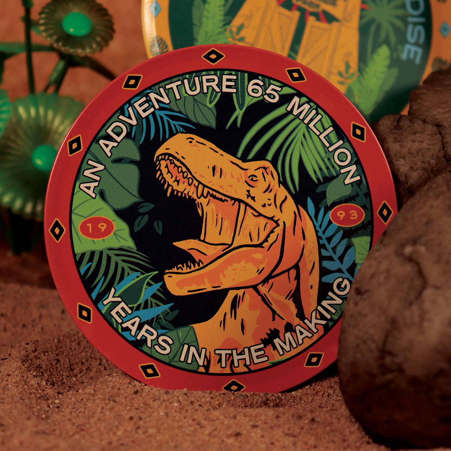Jurassic Park Set of 4 Printed Metal Drinks Coasters