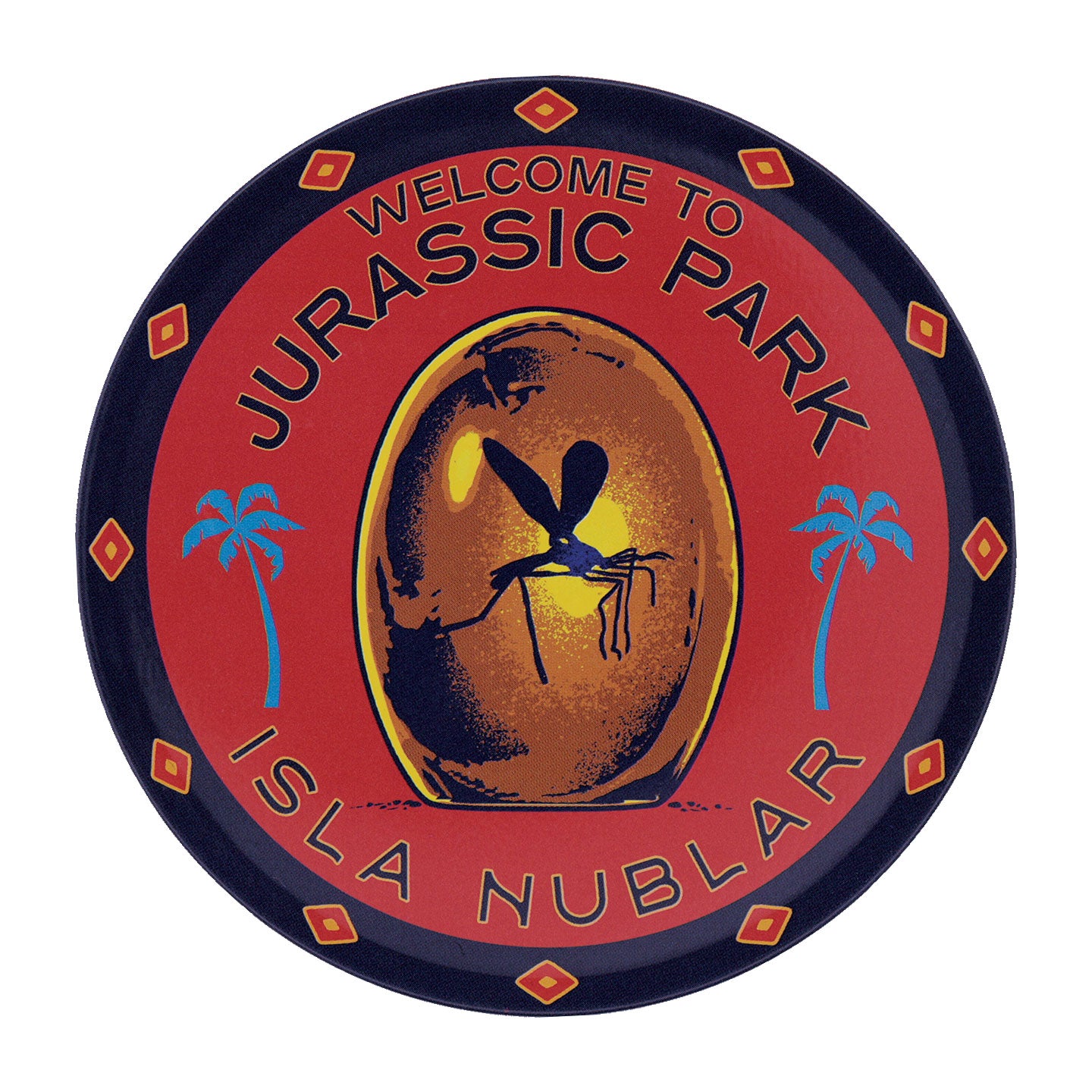 Jurassic Park Set of 4 Printed Metal Drinks Coasters