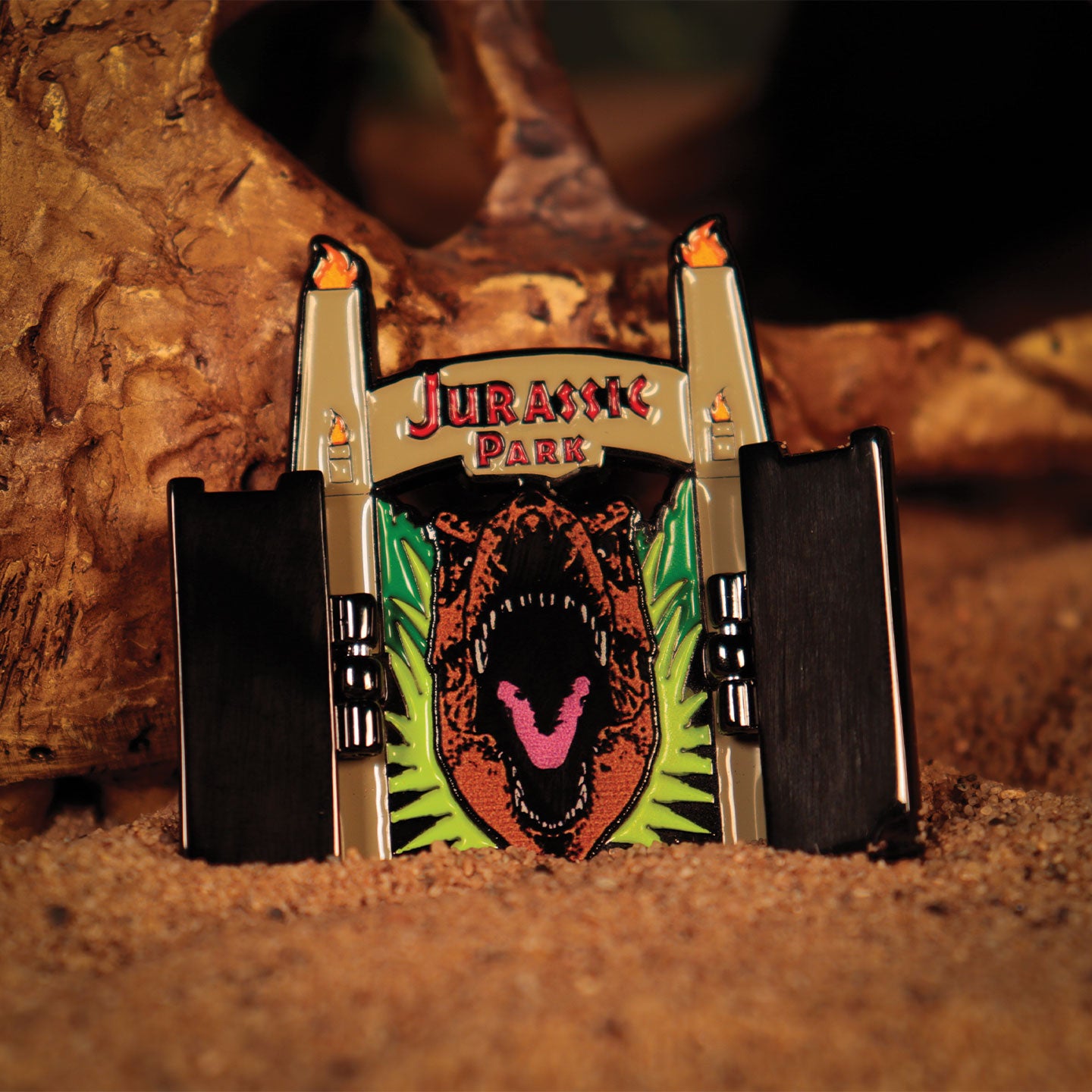 Jurassic Park Gates Limited Edition Hinged Pin Badge