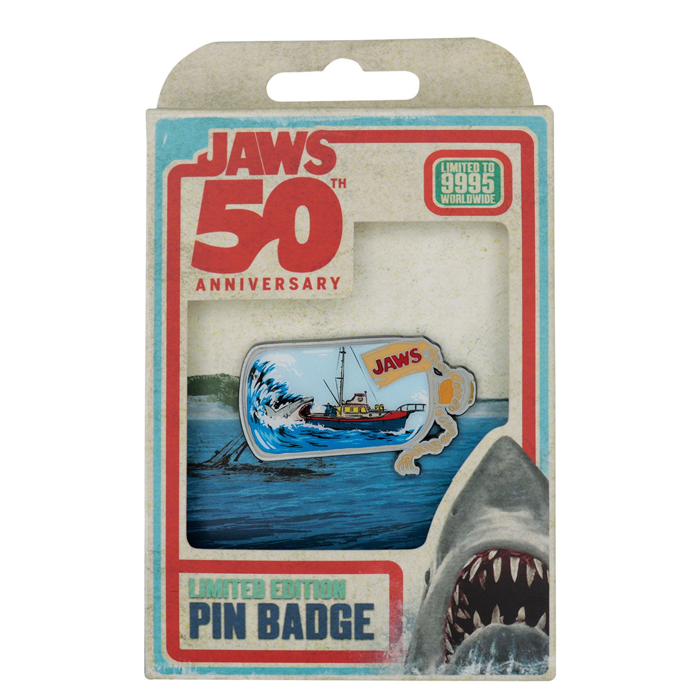 Jaws 50th Anniversary Ship in Bottle Pin Badge