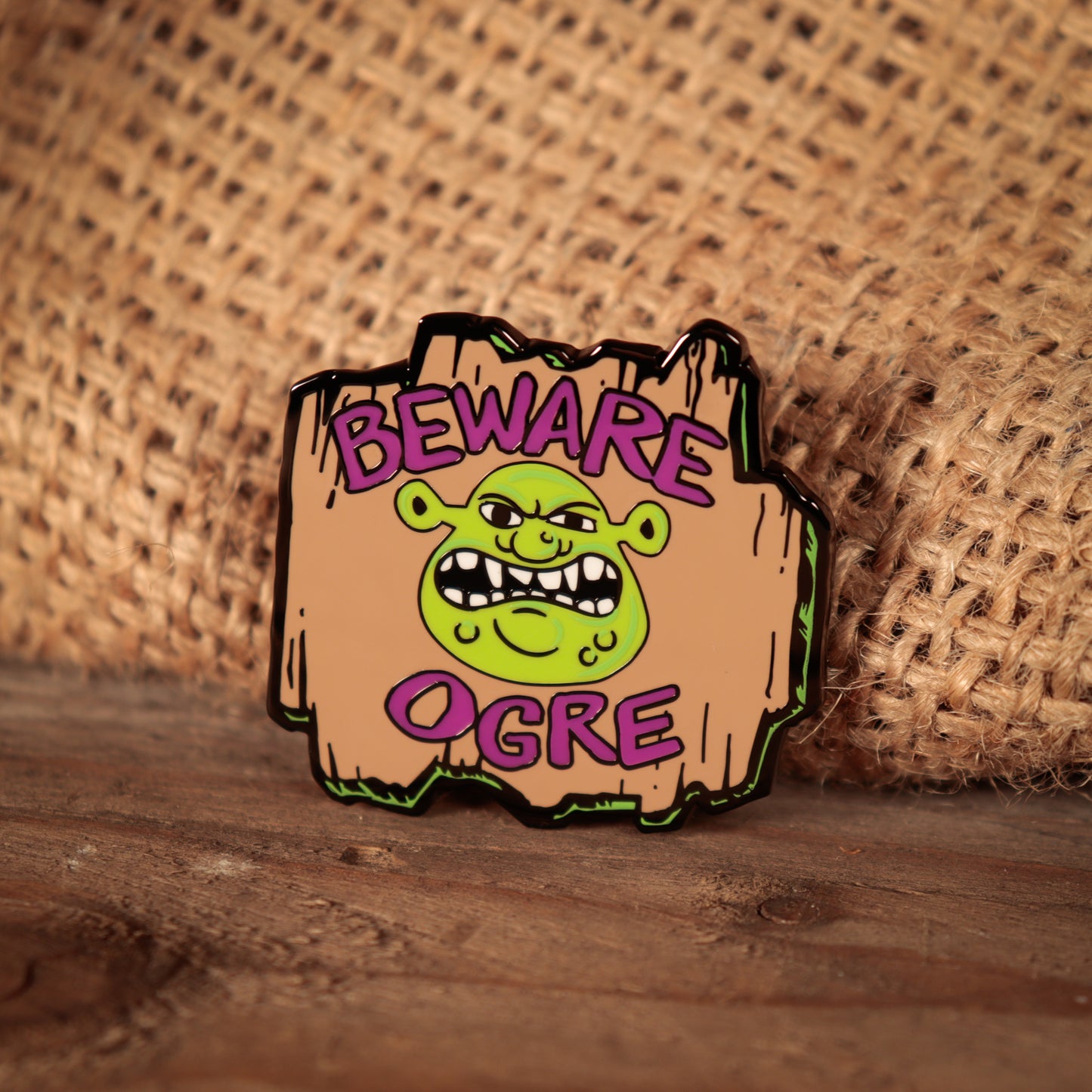 Shrek ‘Beware Ogre’ Pin Badge