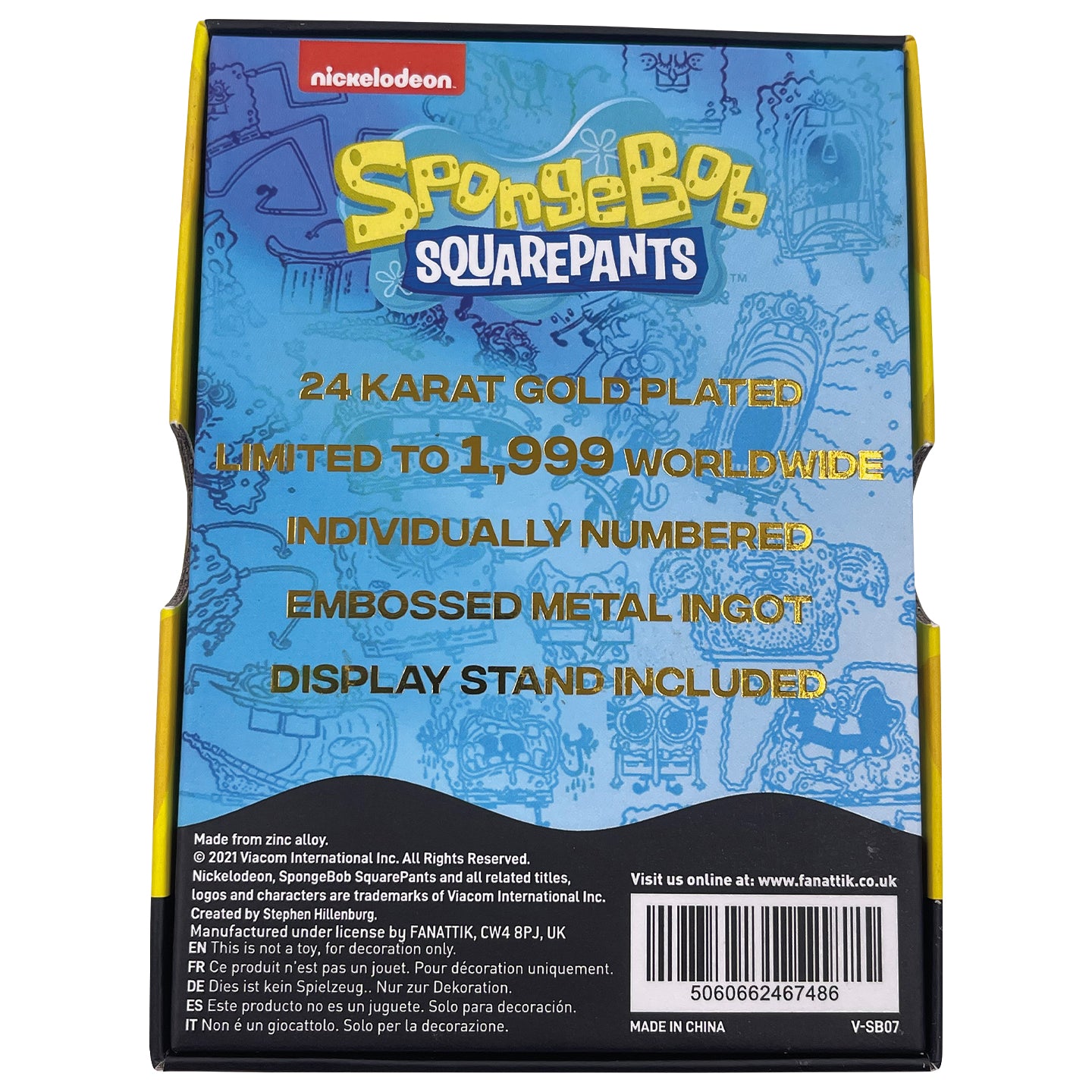 SpongeBob SquarePants 24k Gold Plated Collectible