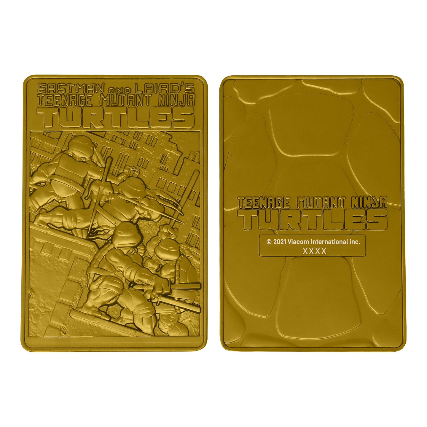 Teenage Mutant Ninja Turtles Limited Edition 24k Gold Plated Comic Book Cover Ingot