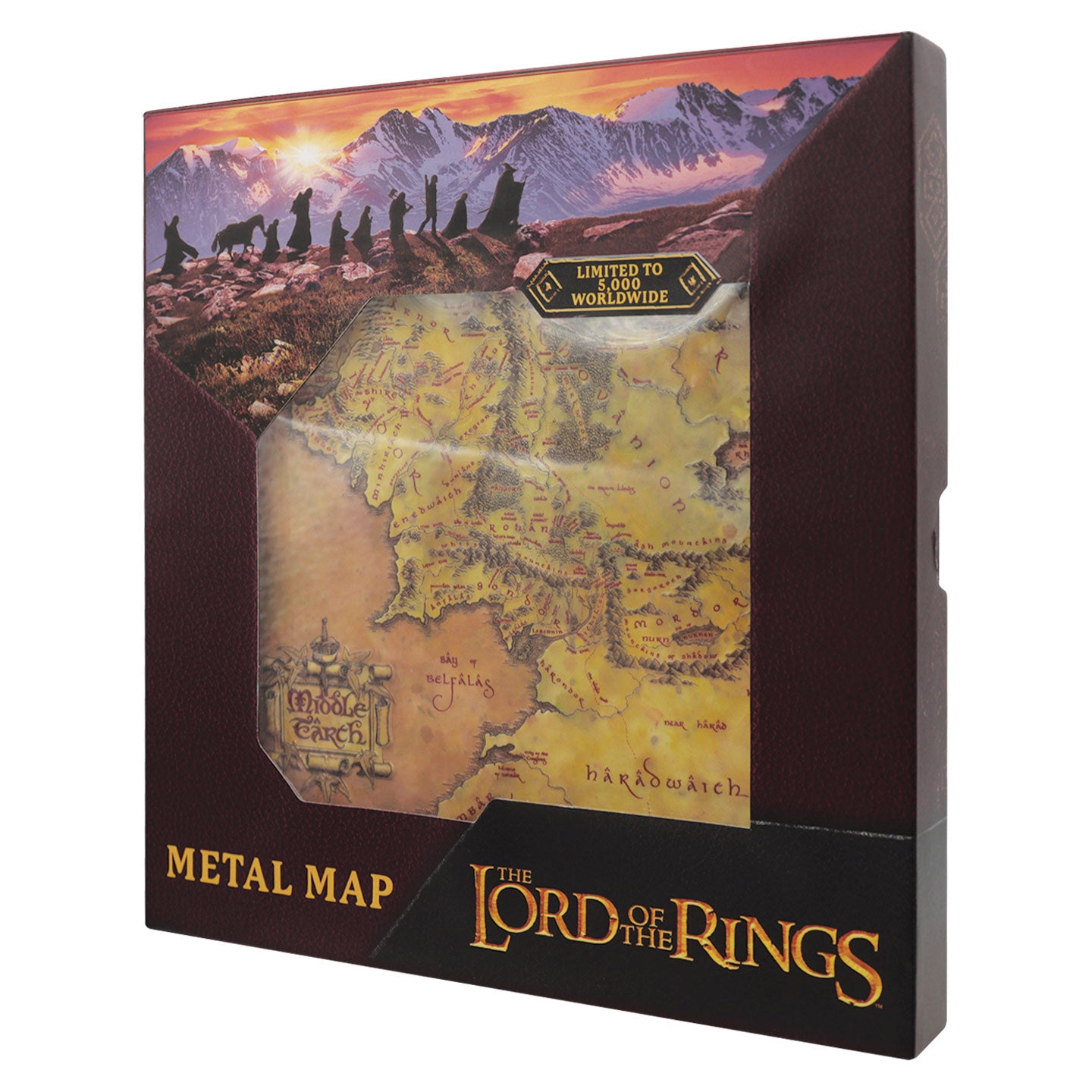 The Lord of the Rings Metal Middle-earth Map