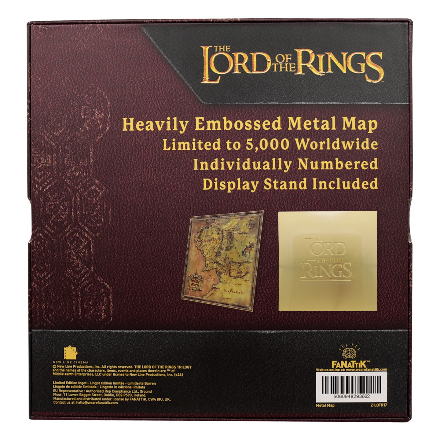 The Lord of the Rings Metal Middle-earth Map