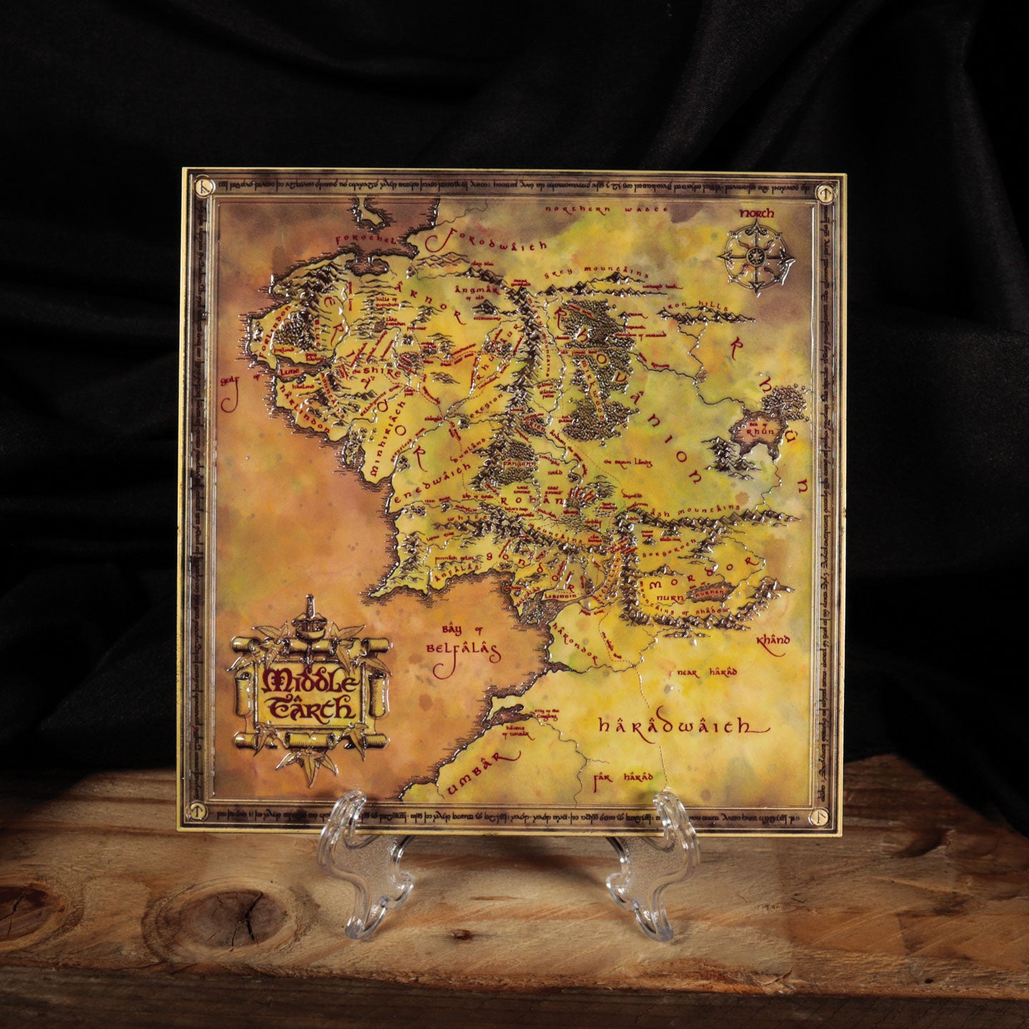 The Lord of the Rings Metal Middle-earth Map