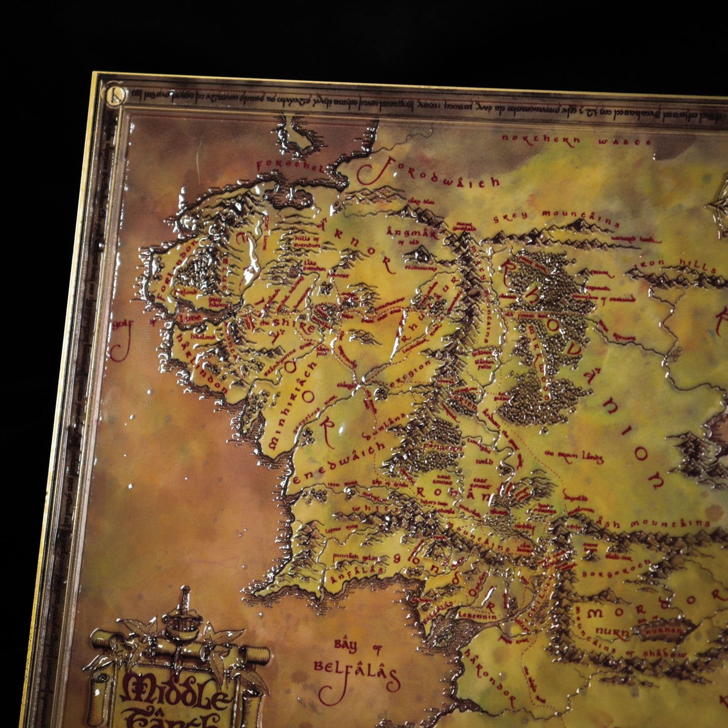 The Lord of the Rings Metal Middle-earth Map